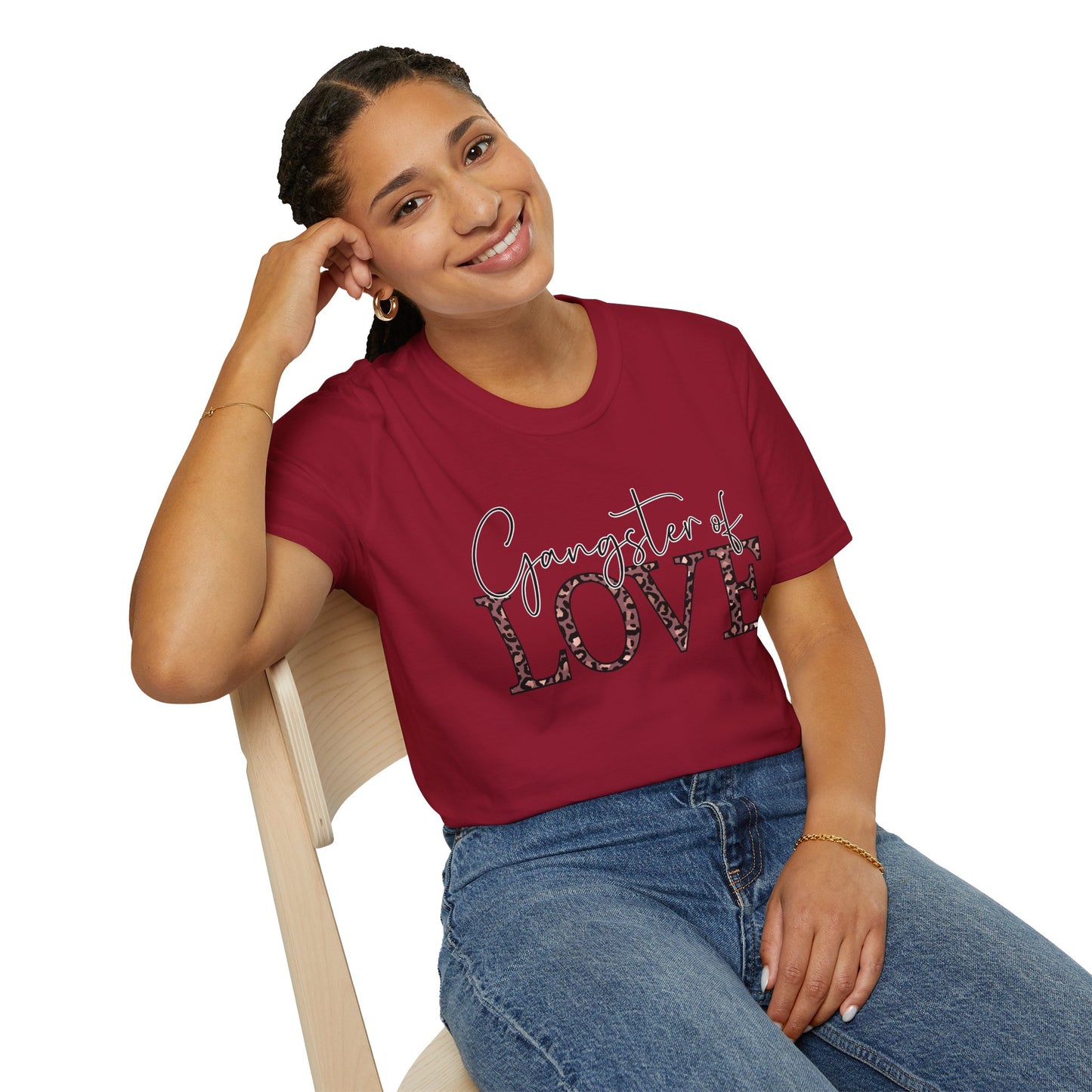 Gangster of Love T-Shirt — Leopard Print Romantic Graphic Tee
