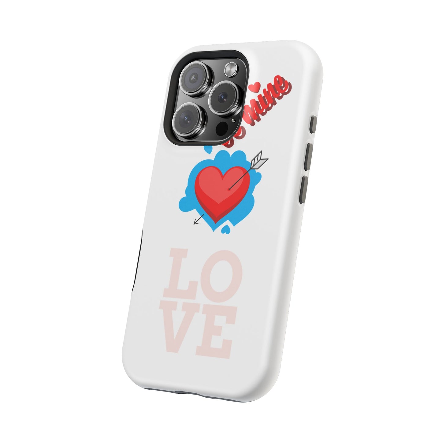Phone Case — "Be Mine" Heart Love Magnetic Impact-Resistant Case