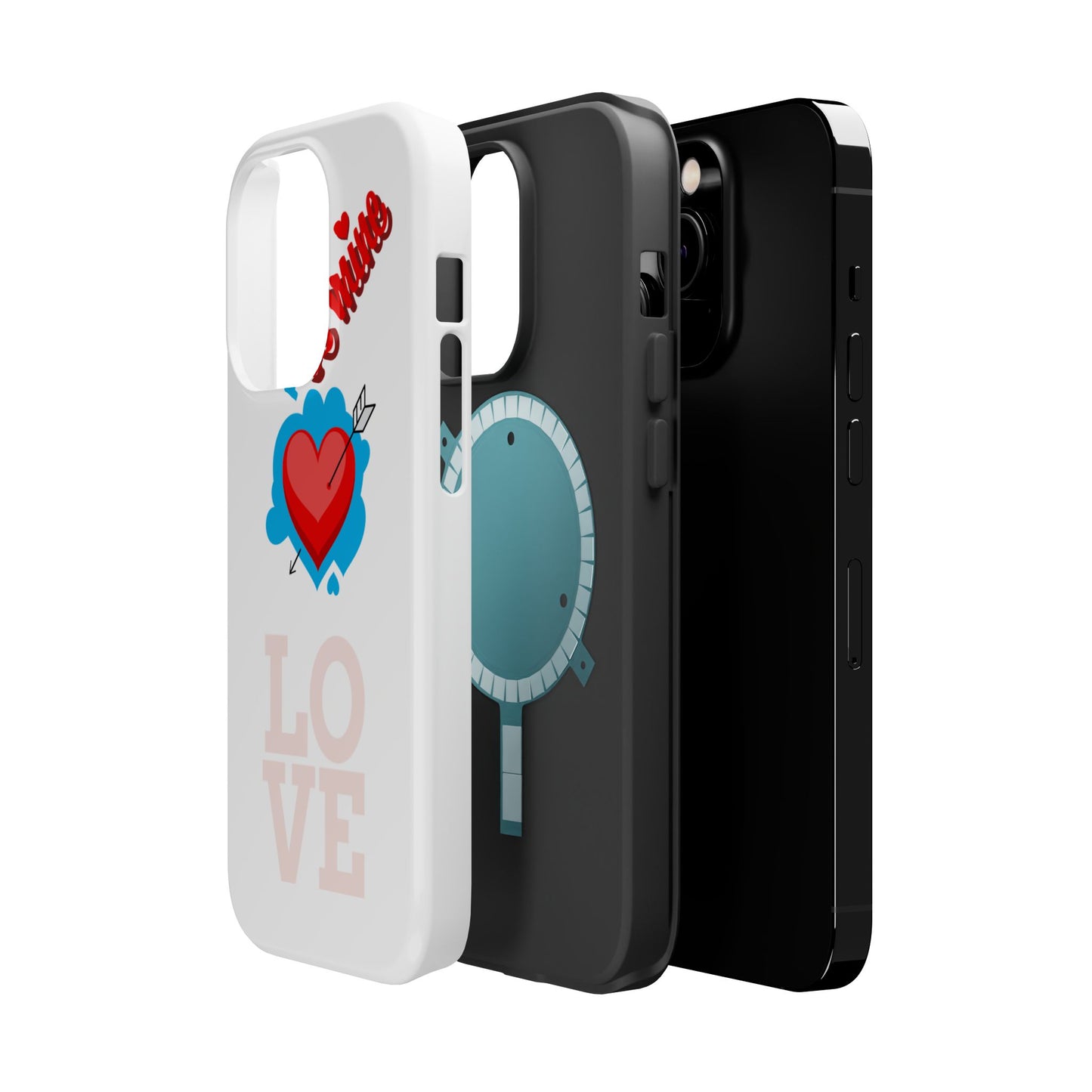 Phone Case — "Be Mine" Heart Love Magnetic Impact-Resistant Case