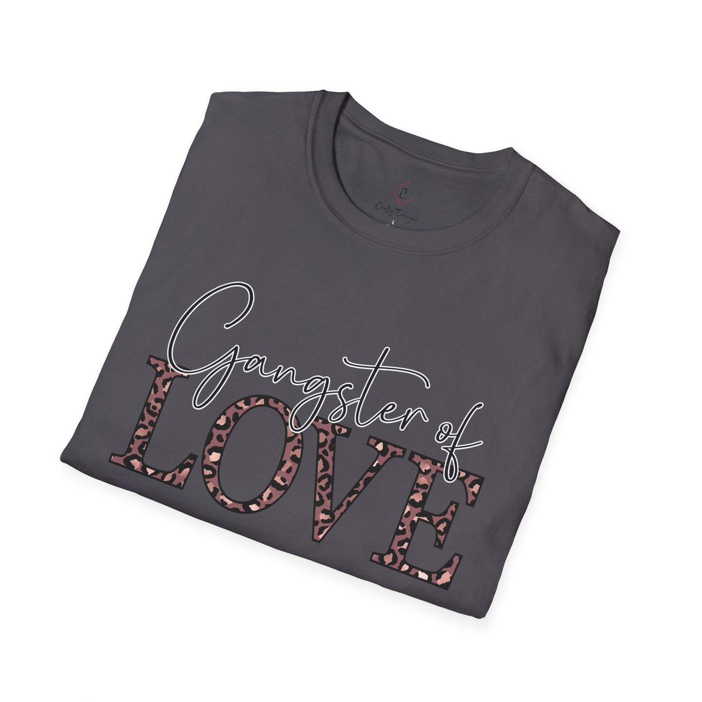 Gangster of Love T-Shirt — Leopard Print Romantic Graphic Tee