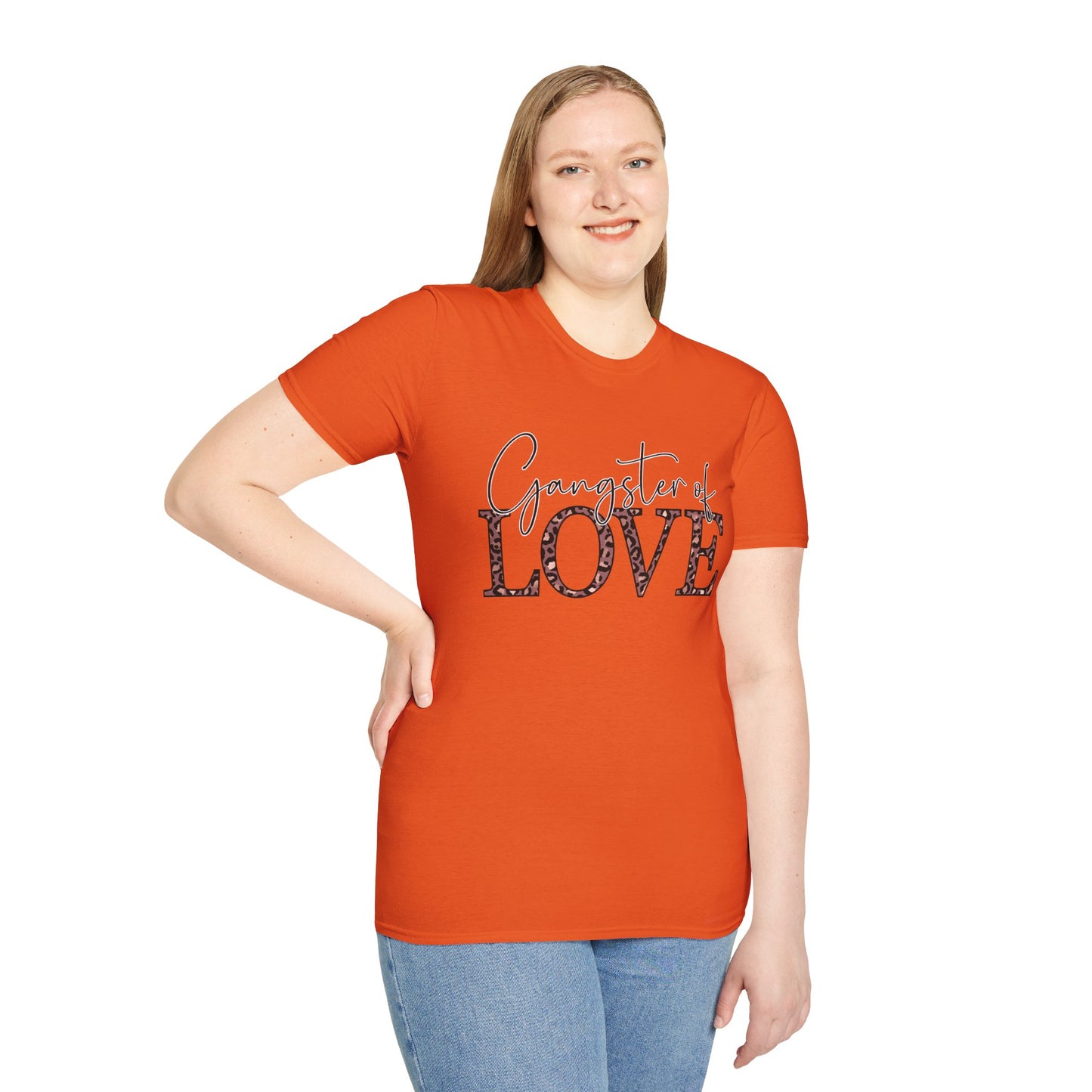 Gangster of Love T-Shirt — Leopard Print Romantic Graphic Tee