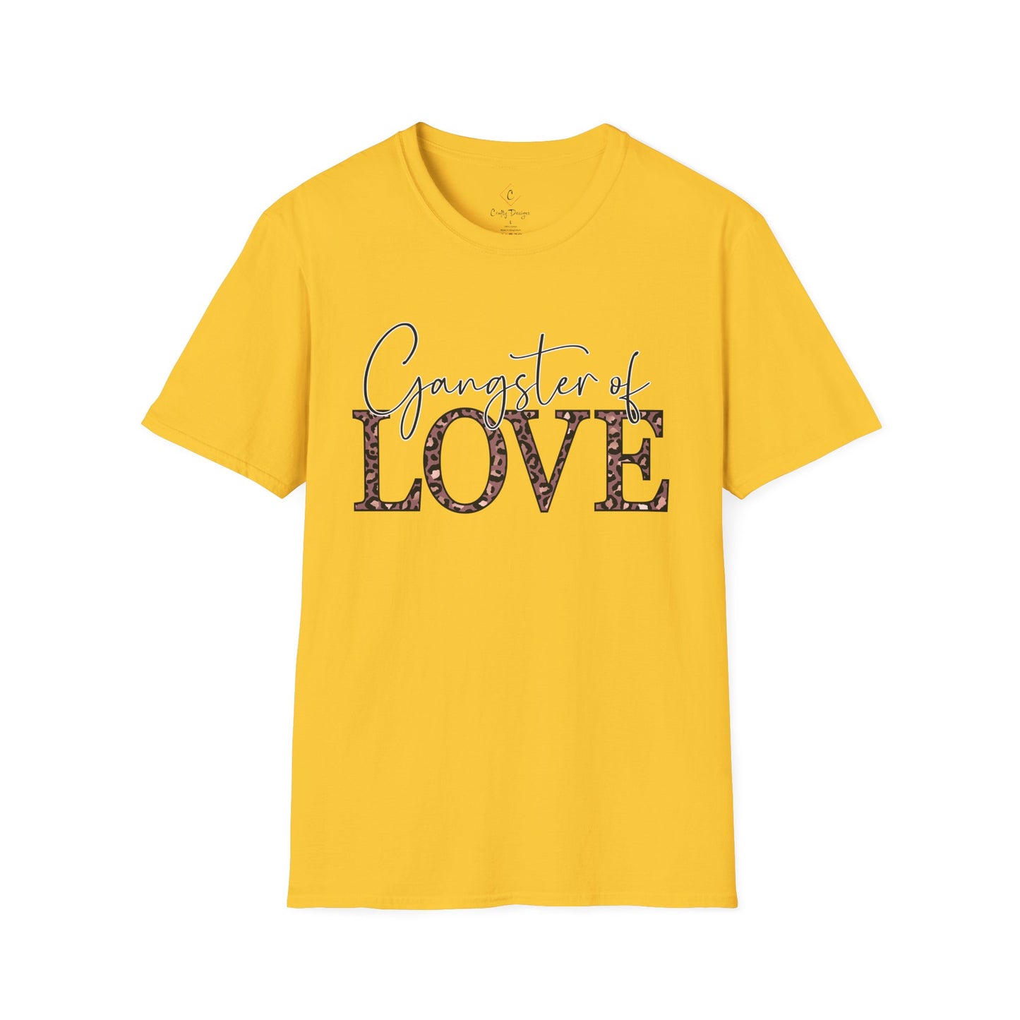 Gangster of Love T-Shirt — Leopard Print Romantic Graphic Tee