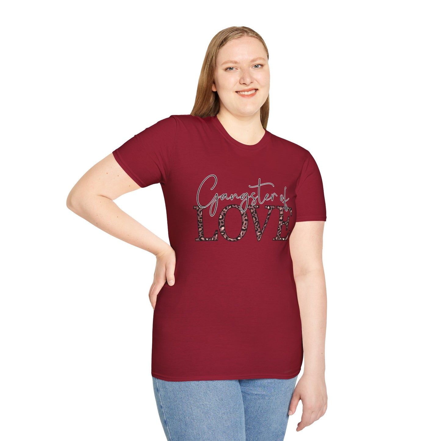 Gangster of Love T-Shirt — Leopard Print Romantic Graphic Tee