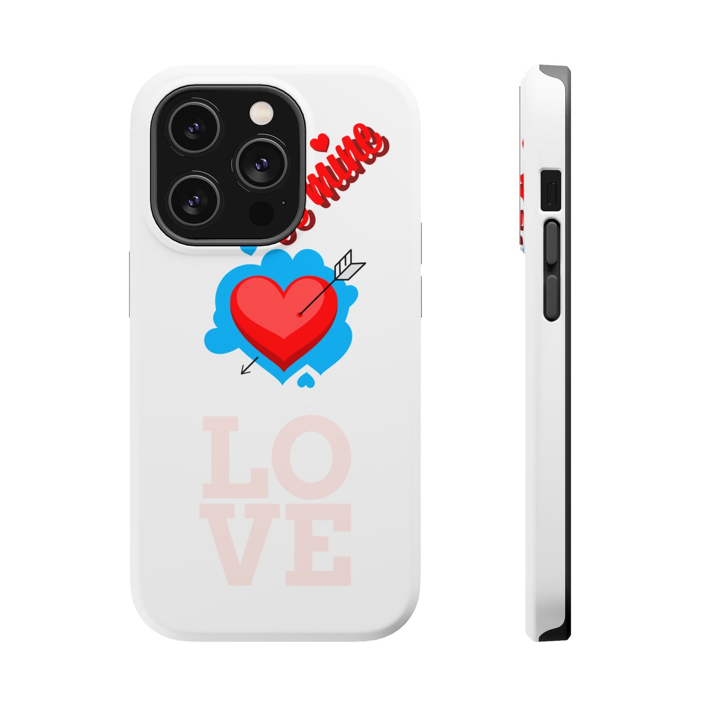 Phone Case — "Be Mine" Heart Love Magnetic Impact-Resistant Case