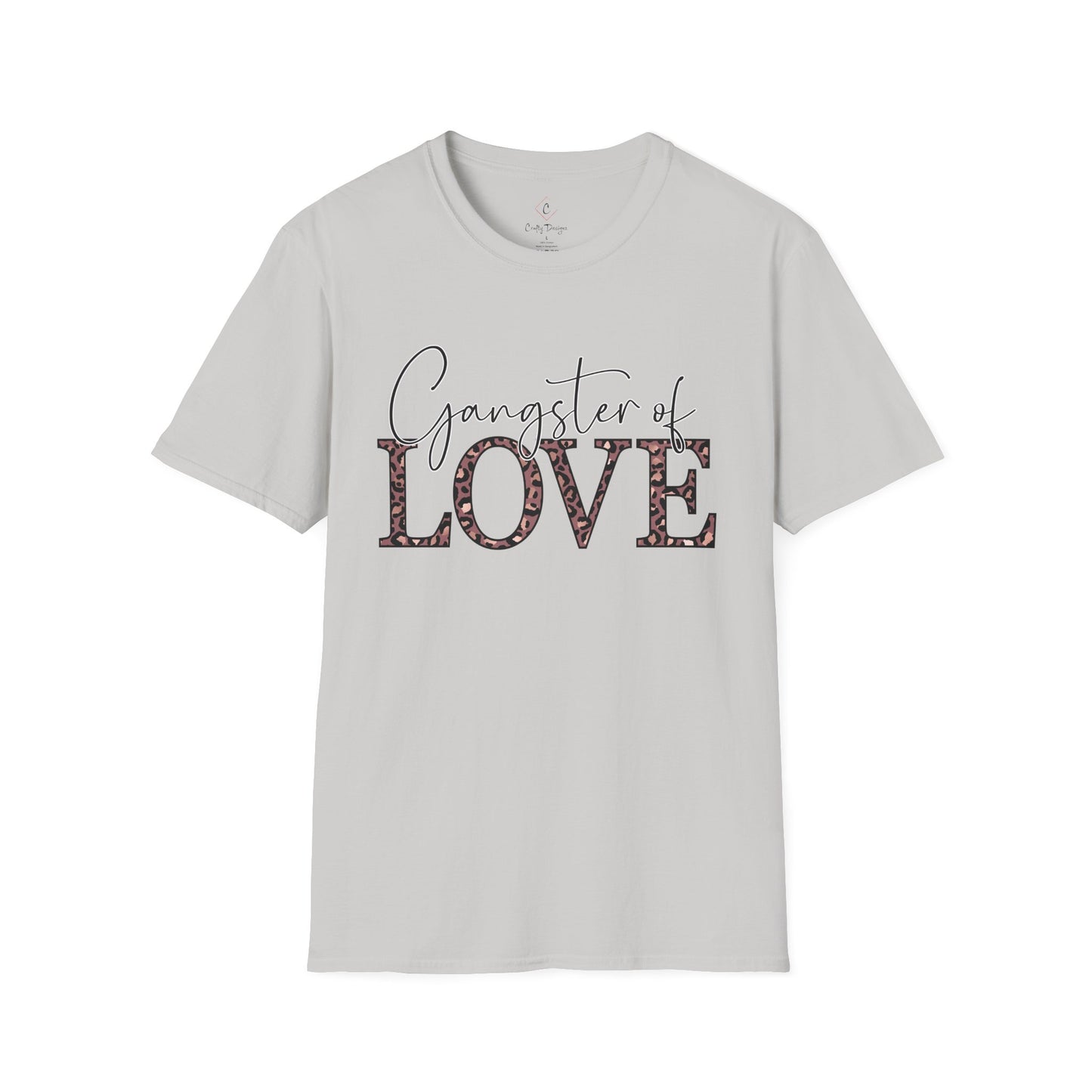 Gangster of Love T-Shirt — Leopard Print Romantic Graphic Tee