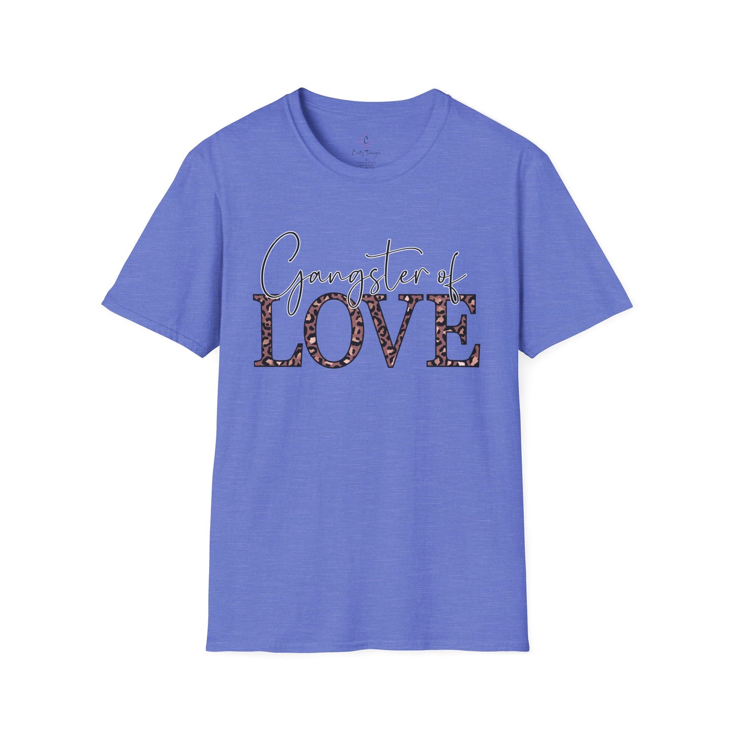 Gangster of Love T-Shirt — Leopard Print Romantic Graphic Tee