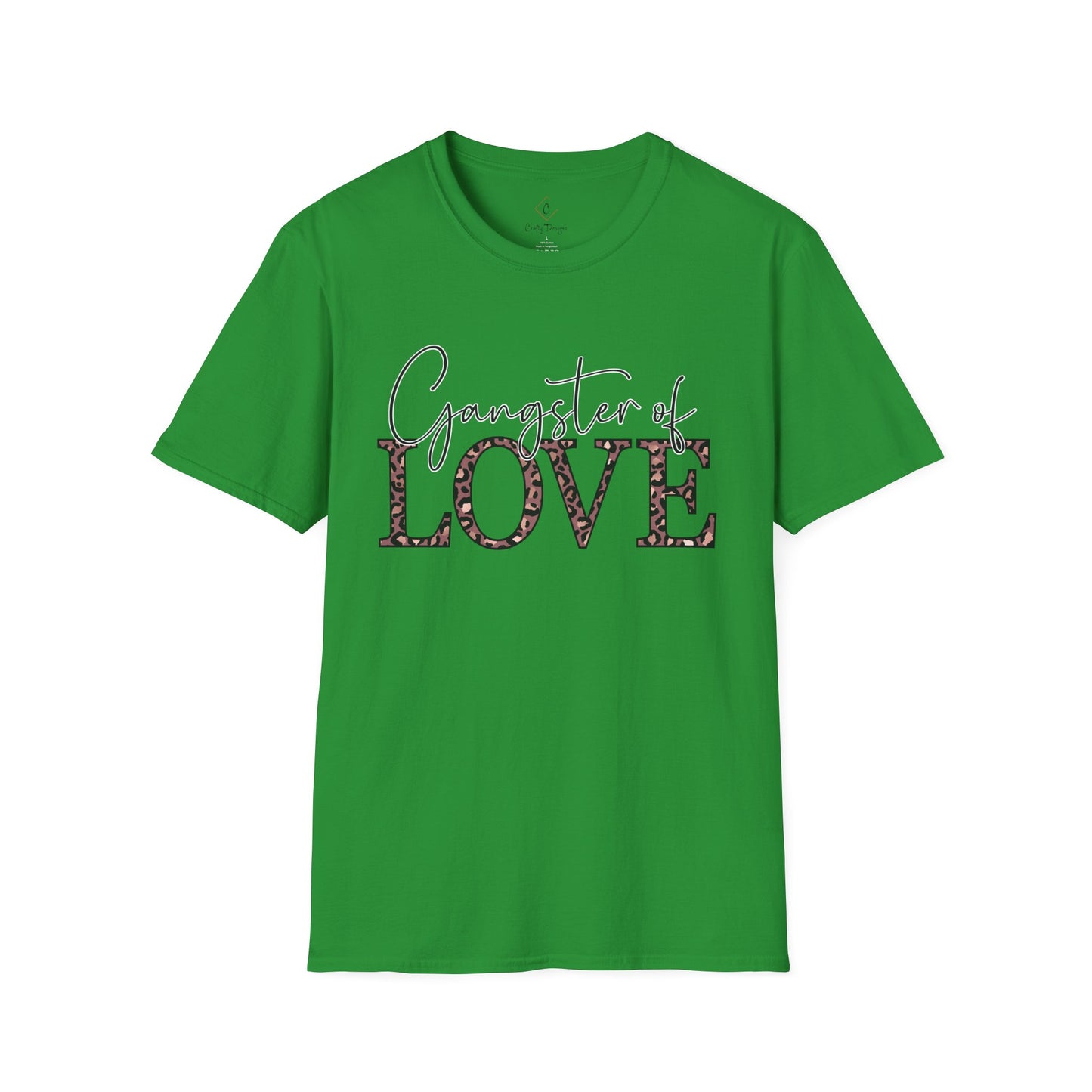 Gangster of Love T-Shirt — Leopard Print Romantic Graphic Tee