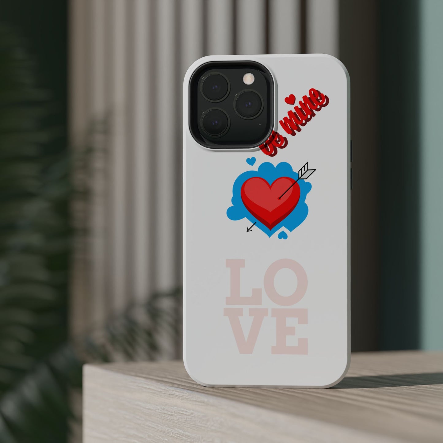 Phone Case — "Be Mine" Heart Love Magnetic Impact-Resistant Case