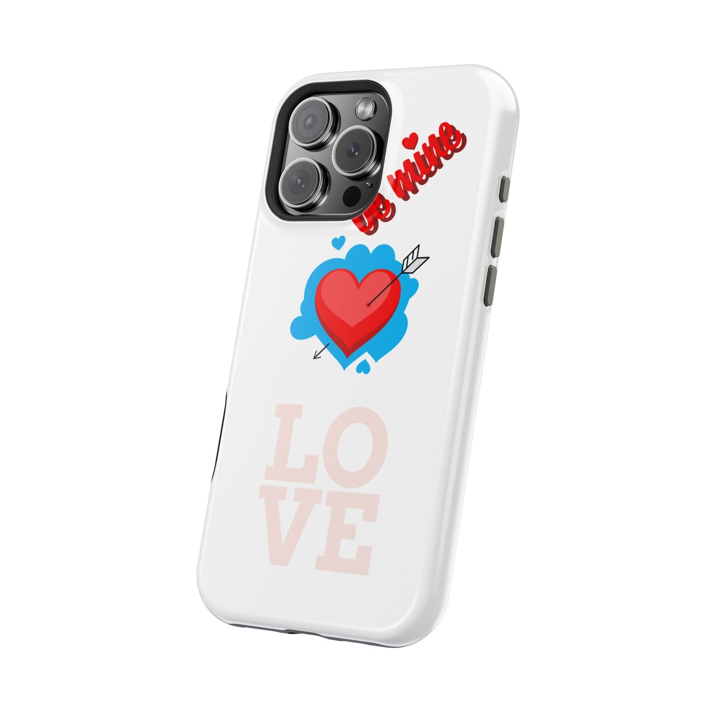 Phone Case — "Be Mine" Heart Love Magnetic Impact-Resistant Case