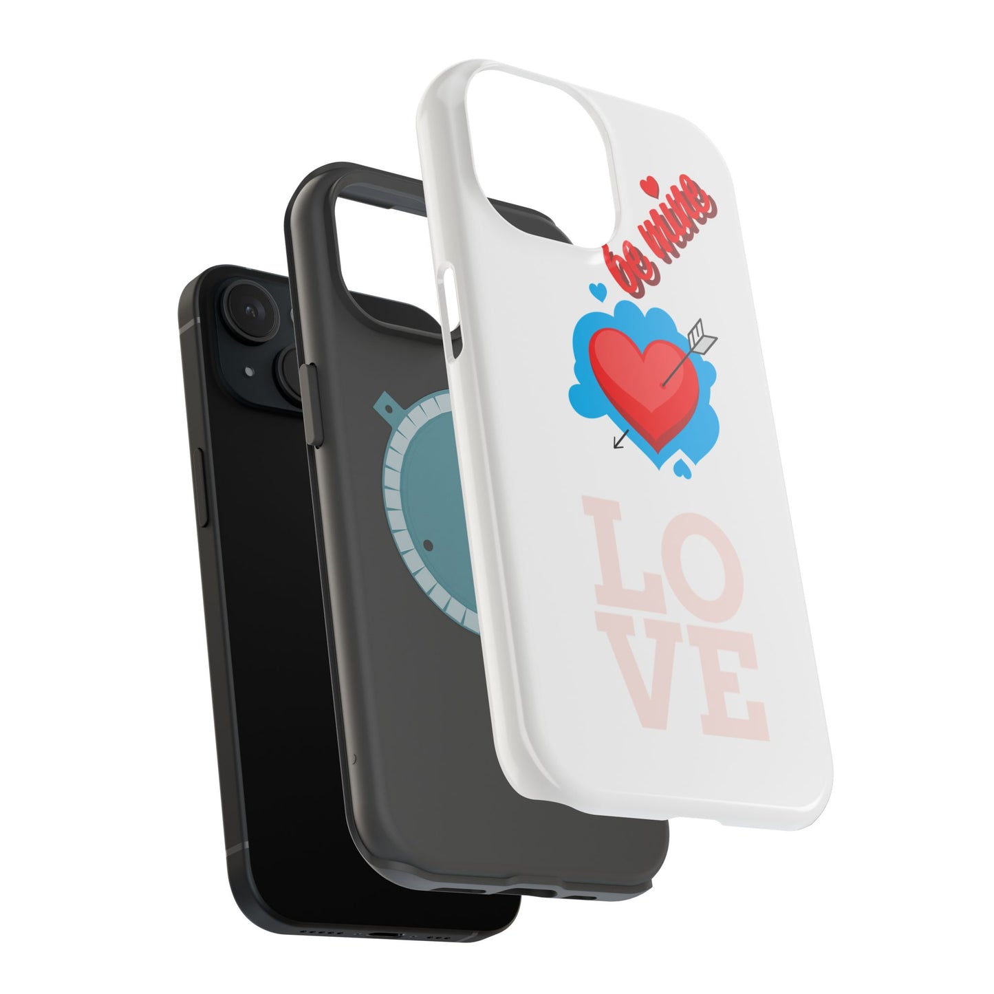 Phone Case — "Be Mine" Heart Love Magnetic Impact-Resistant Case