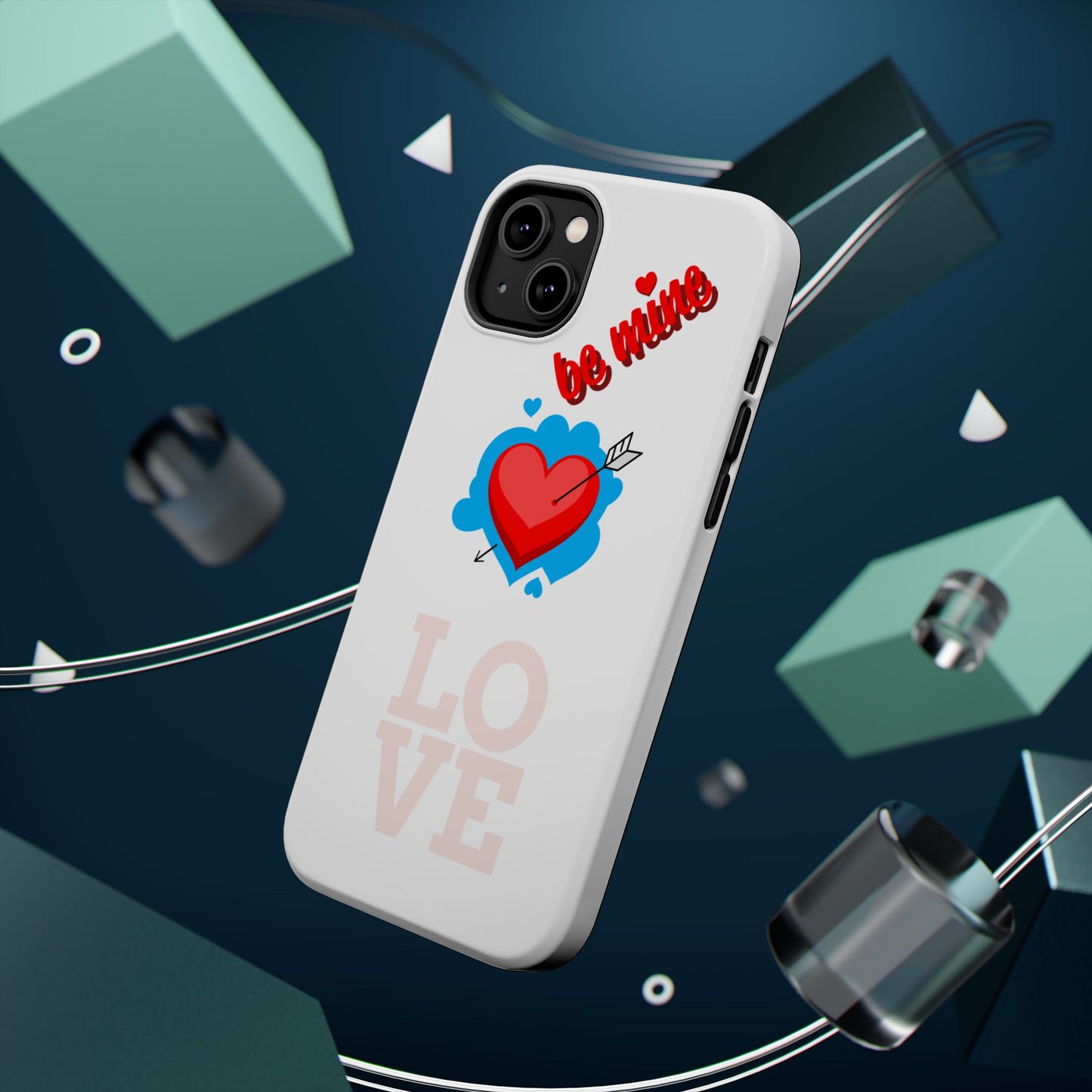 Phone Case — "Be Mine" Heart Love Magnetic Impact-Resistant Case