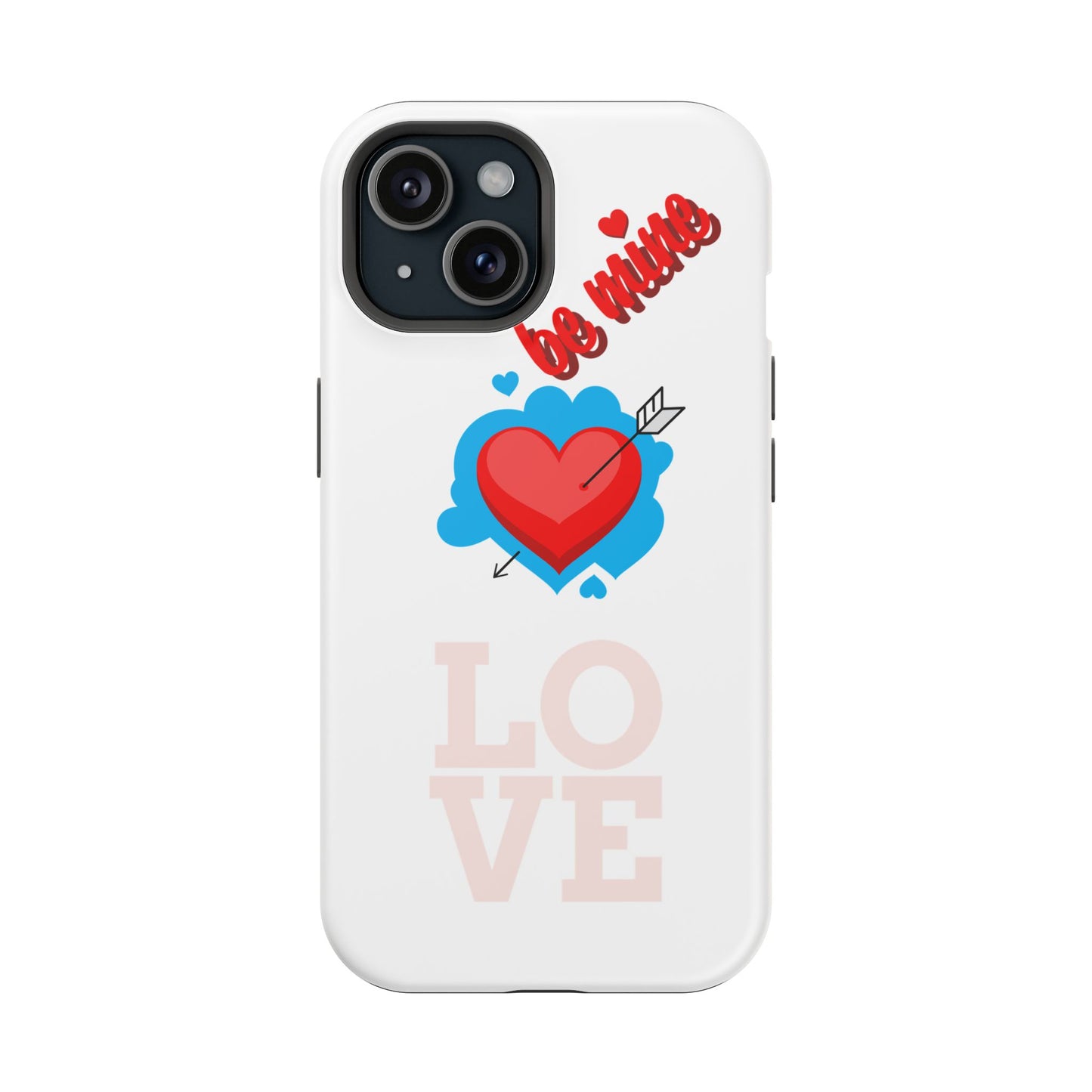 Phone Case — "Be Mine" Heart Love Magnetic Impact-Resistant Case
