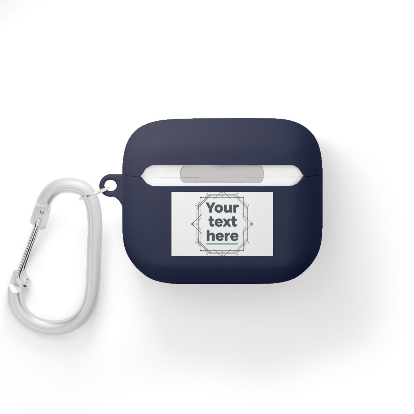 Customizable AirPods Case - Personalized Image or Text Silicone Cover with Carabiner