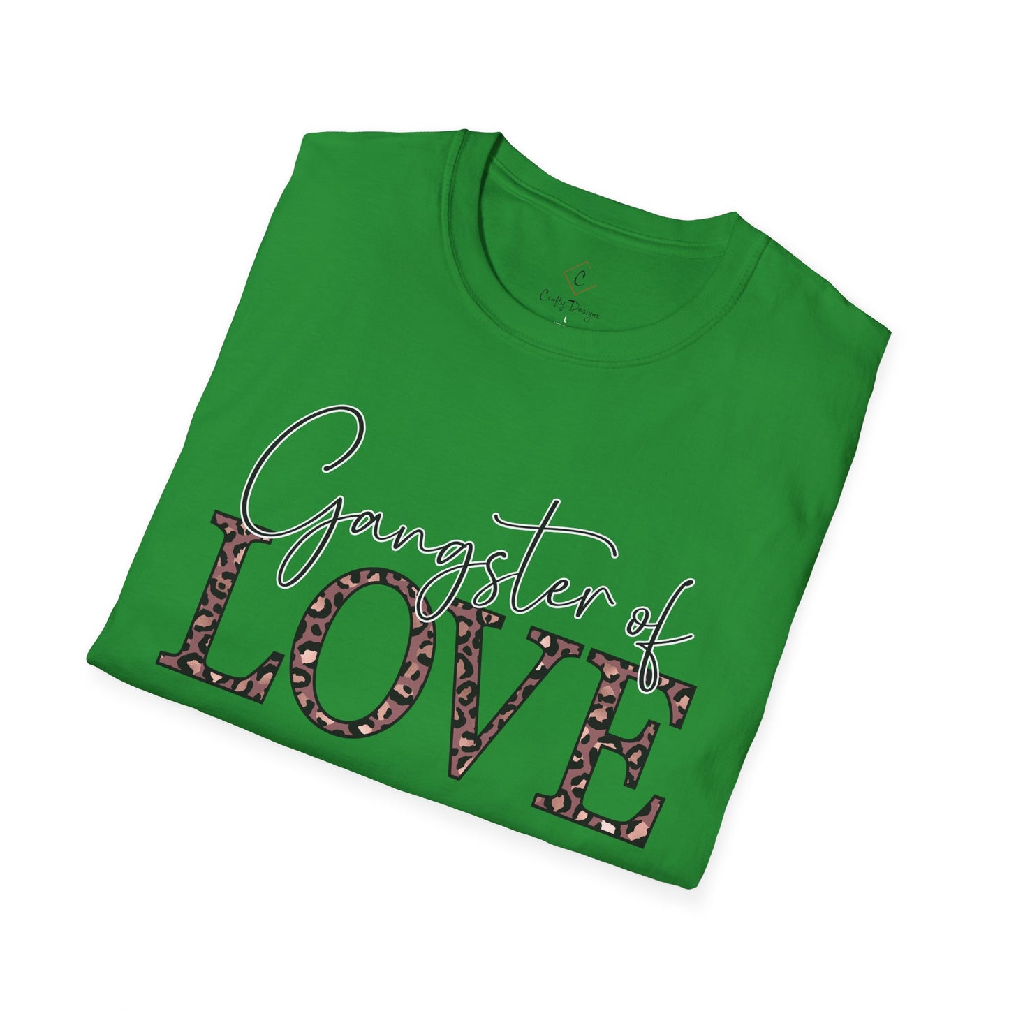 Gangster of Love T-Shirt — Leopard Print Romantic Graphic Tee