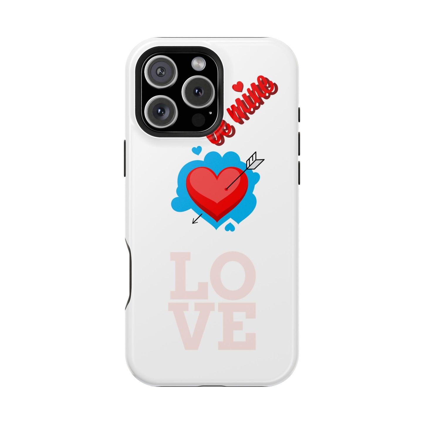 Phone Case — "Be Mine" Heart Love Magnetic Impact-Resistant Case