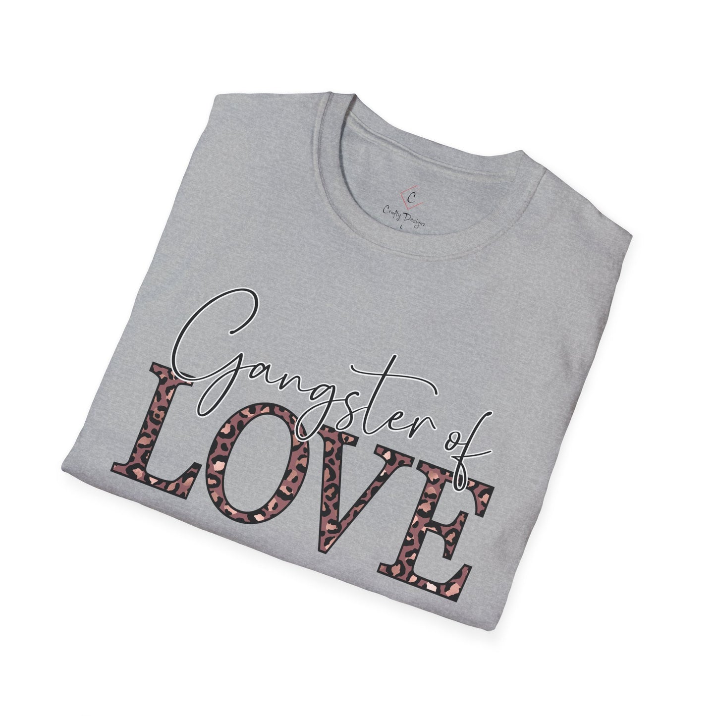 Gangster of Love T-Shirt — Leopard Print Romantic Graphic Tee