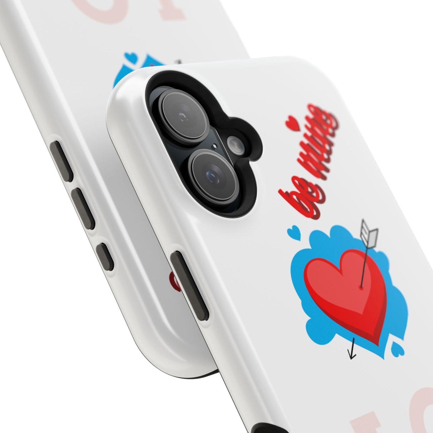 Phone Case — "Be Mine" Heart Love Magnetic Impact-Resistant Case