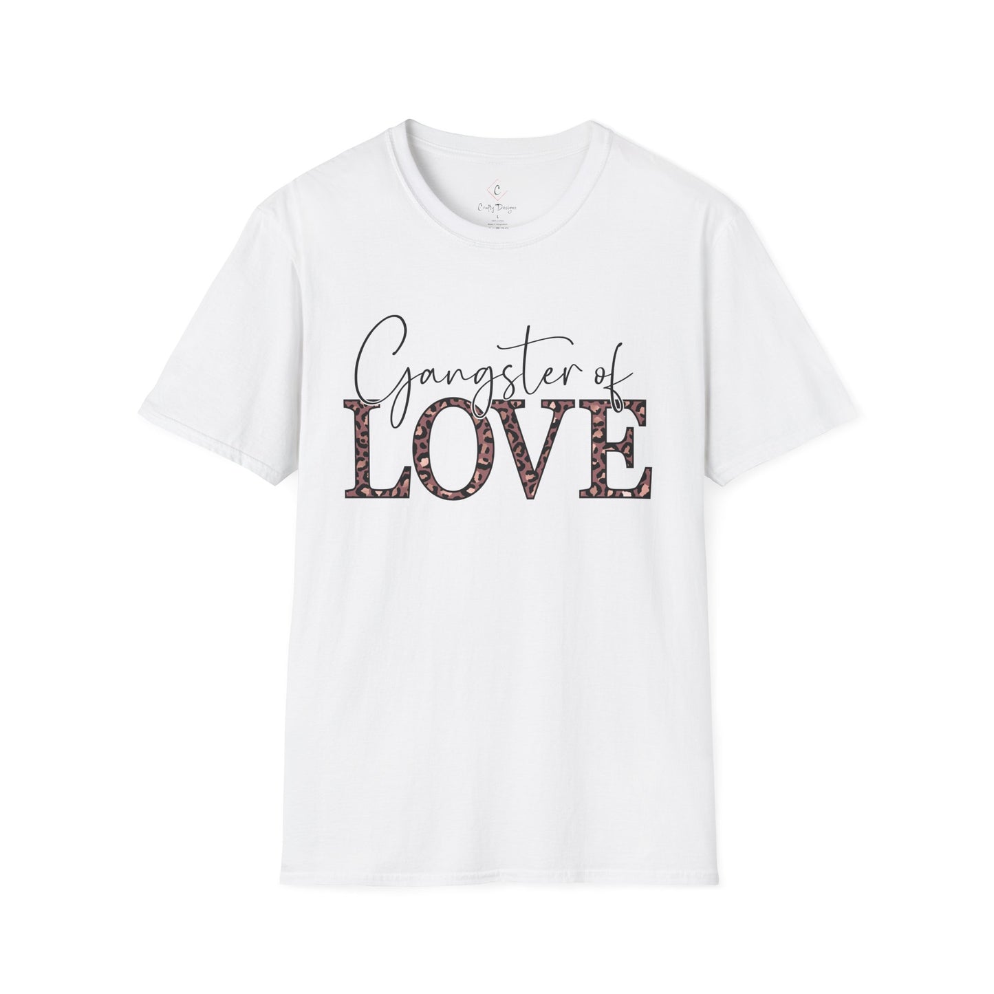 Gangster of Love T-Shirt — Leopard Print Romantic Graphic Tee