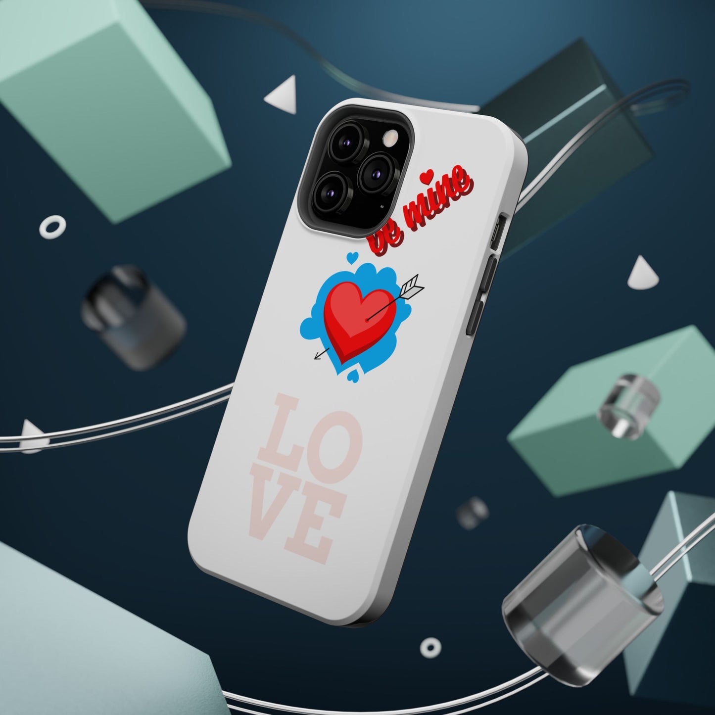 Phone Case — "Be Mine" Heart Love Magnetic Impact-Resistant Case