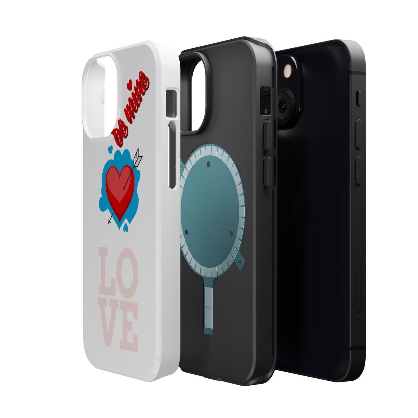 Phone Case — "Be Mine" Heart Love Magnetic Impact-Resistant Case