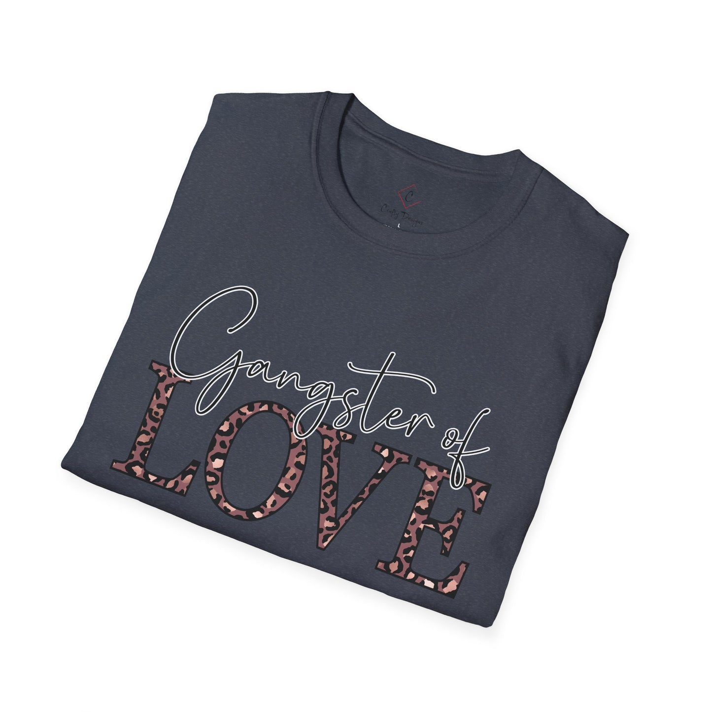 Gangster of Love T-Shirt — Leopard Print Romantic Graphic Tee
