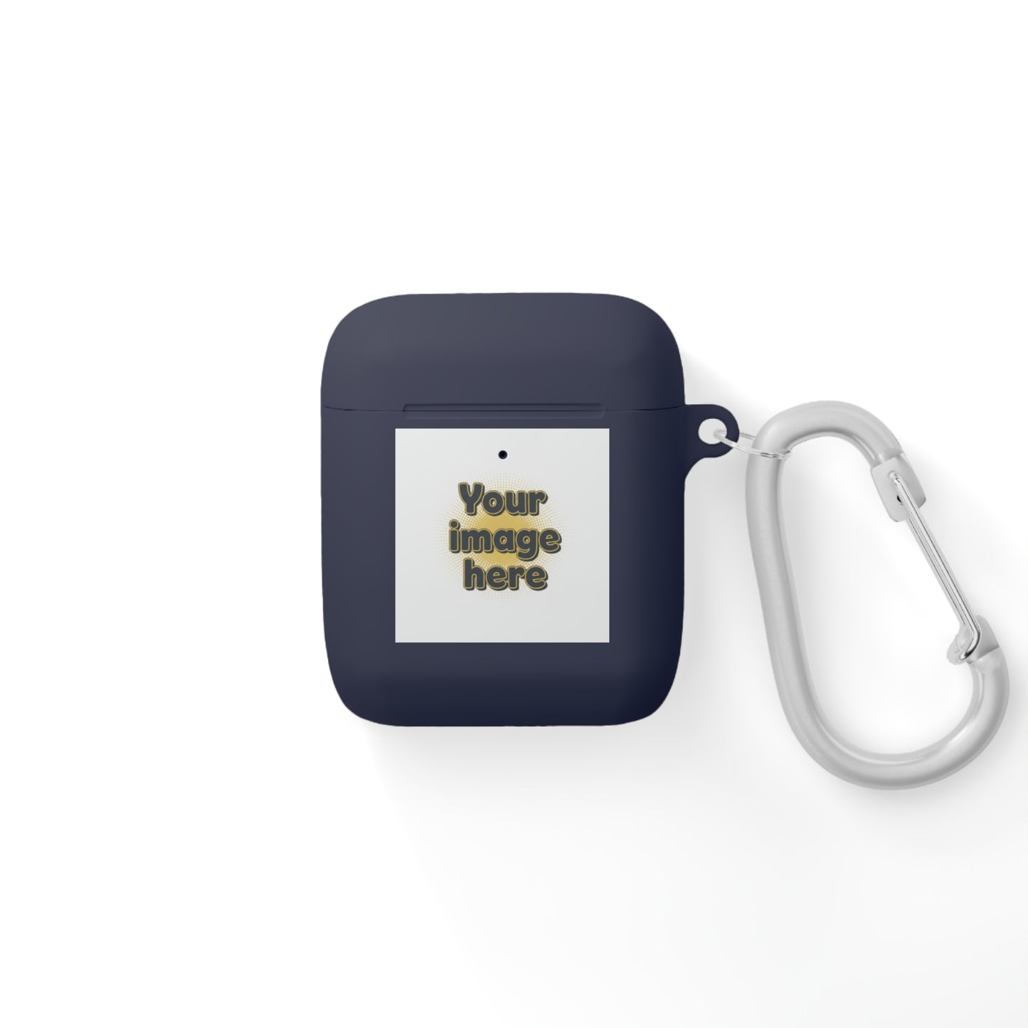 Customizable AirPods Case - Personalized Image or Text Silicone Cover with Carabiner