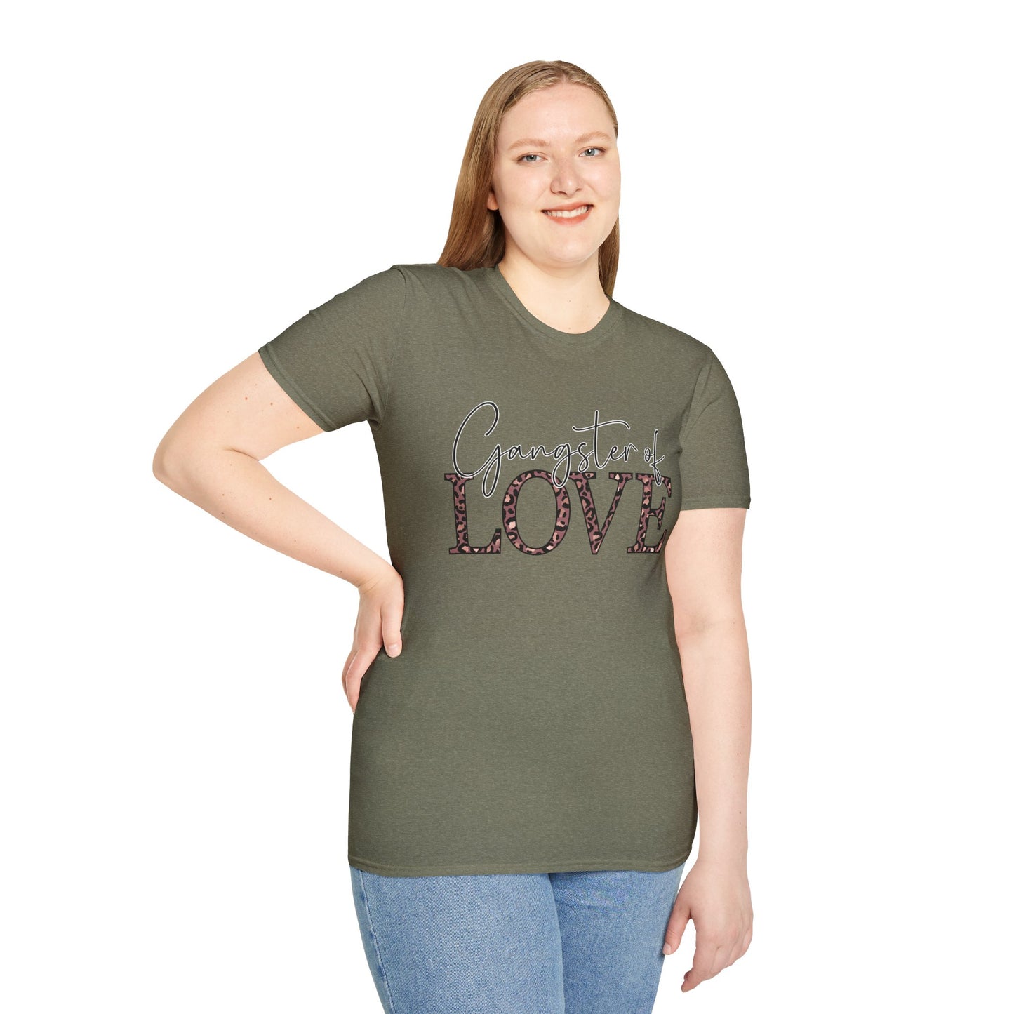 Gangster of Love T-Shirt — Leopard Print Romantic Graphic Tee