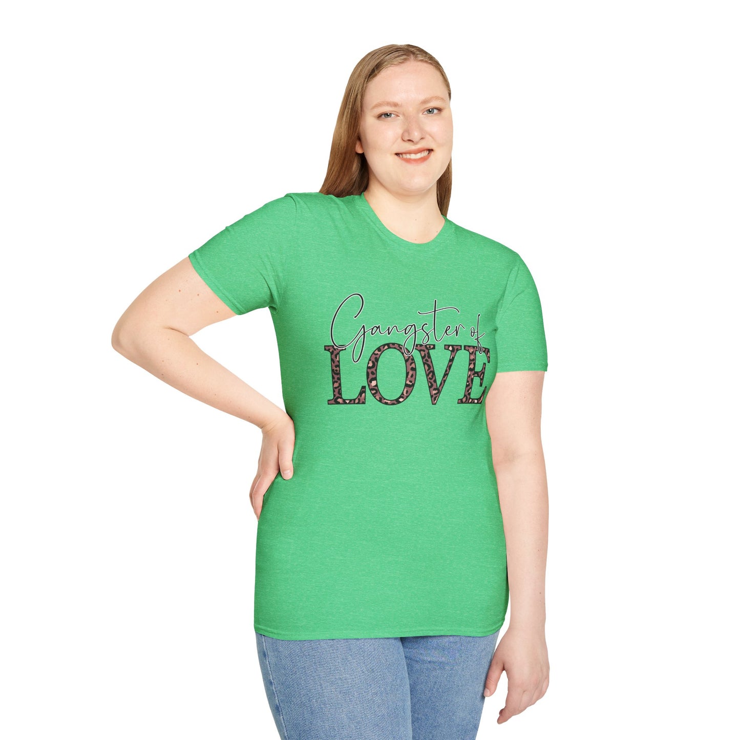 Gangster of Love T-Shirt — Leopard Print Romantic Graphic Tee