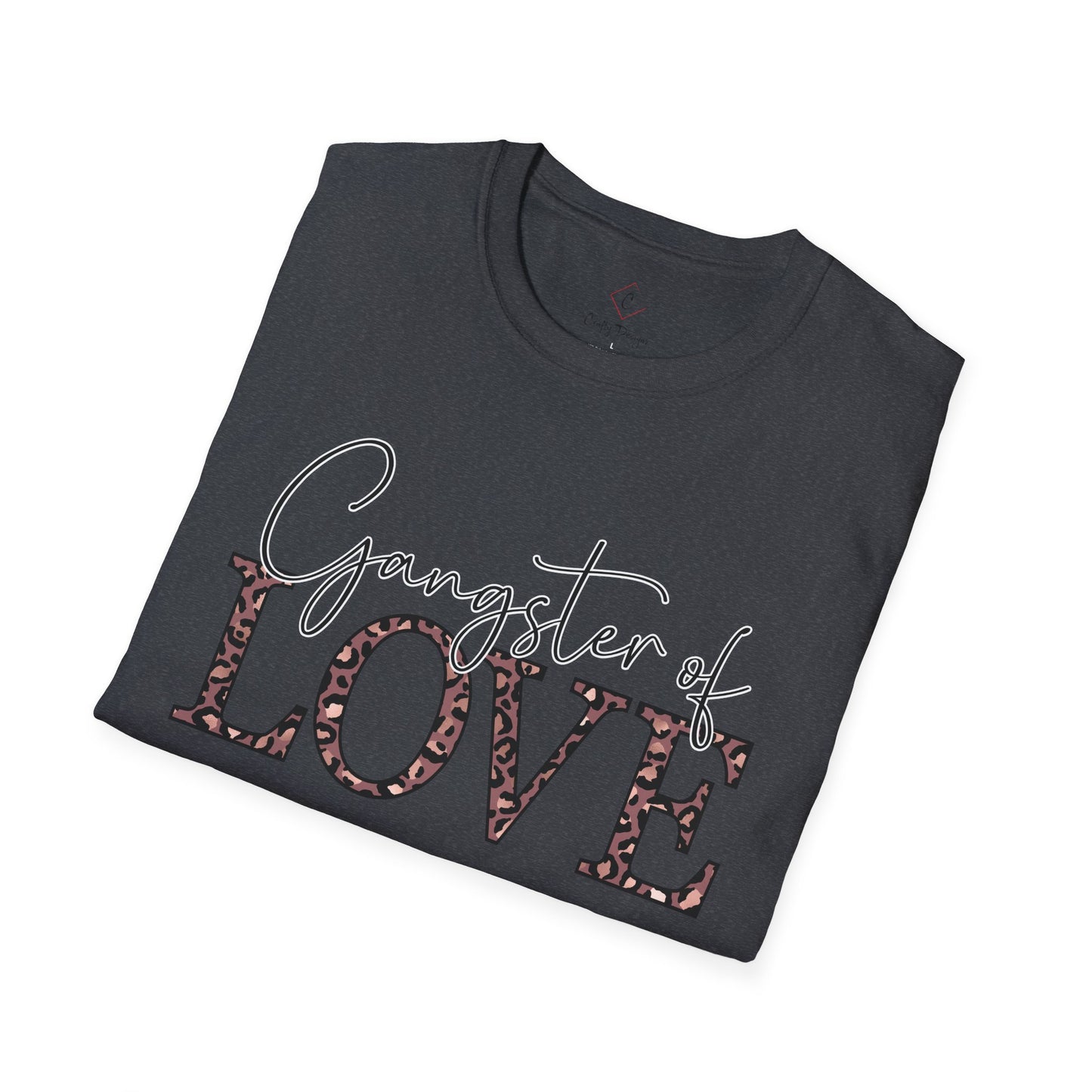 Gangster of Love T-Shirt — Leopard Print Romantic Graphic Tee