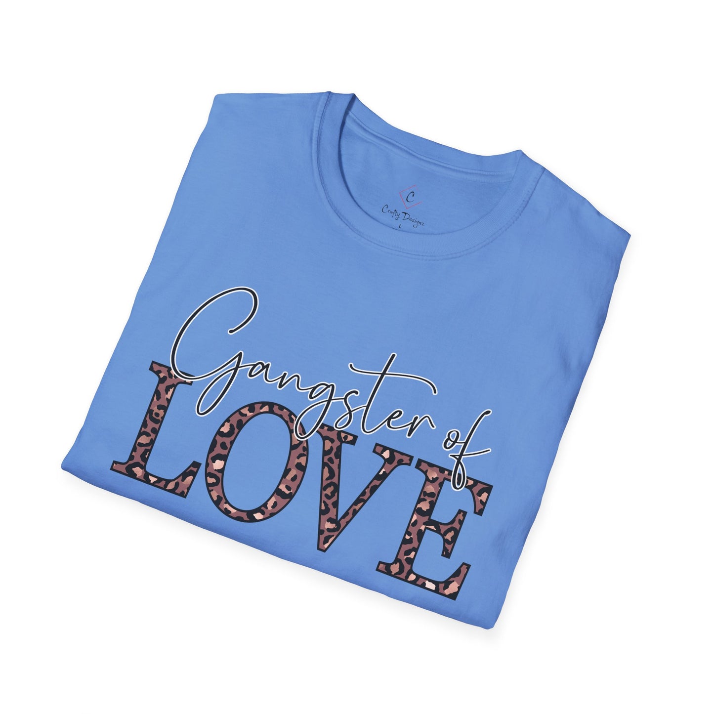 Gangster of Love T-Shirt — Leopard Print Romantic Graphic Tee