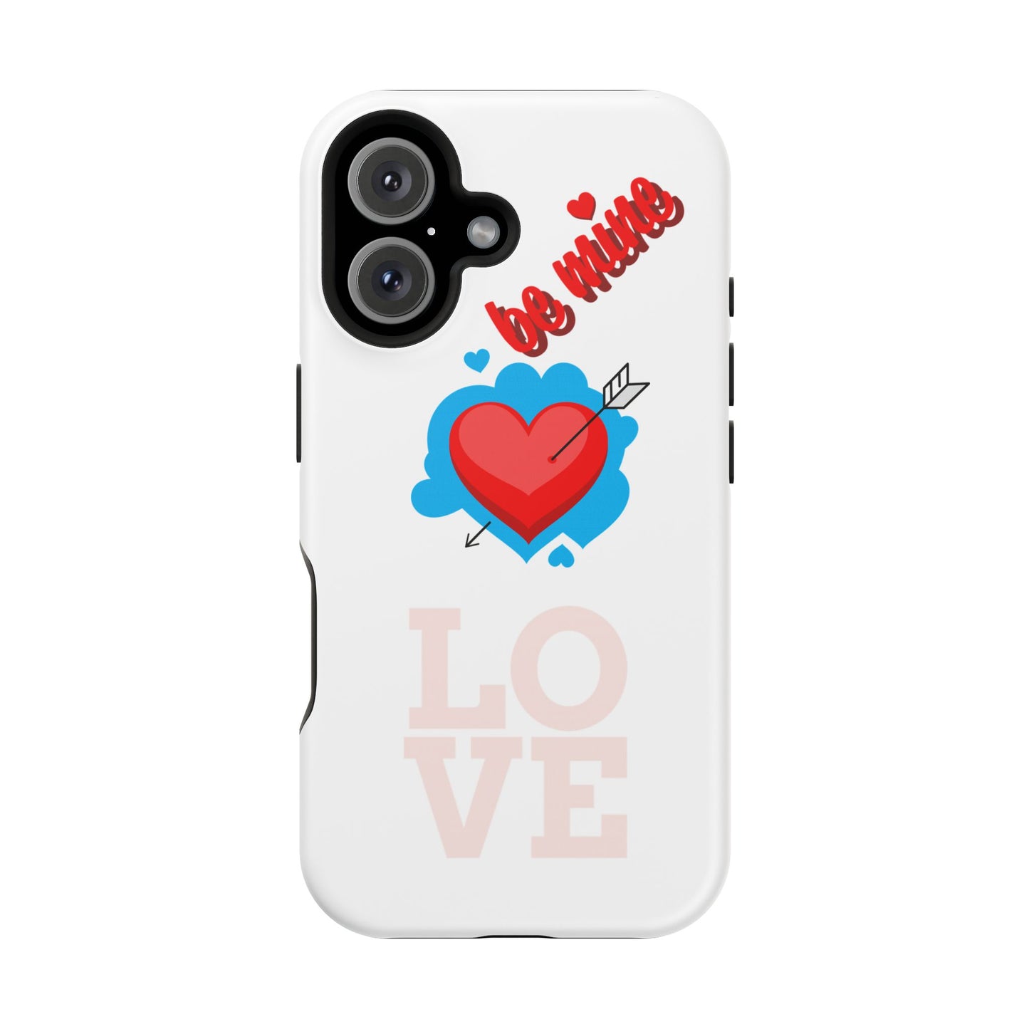 Phone Case — "Be Mine" Heart Love Magnetic Impact-Resistant Case