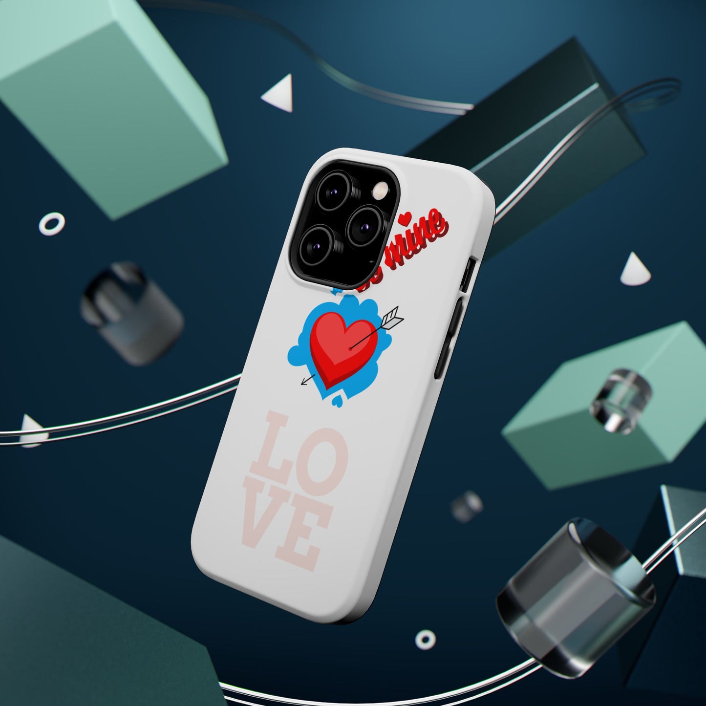 Phone Case — "Be Mine" Heart Love Magnetic Impact-Resistant Case