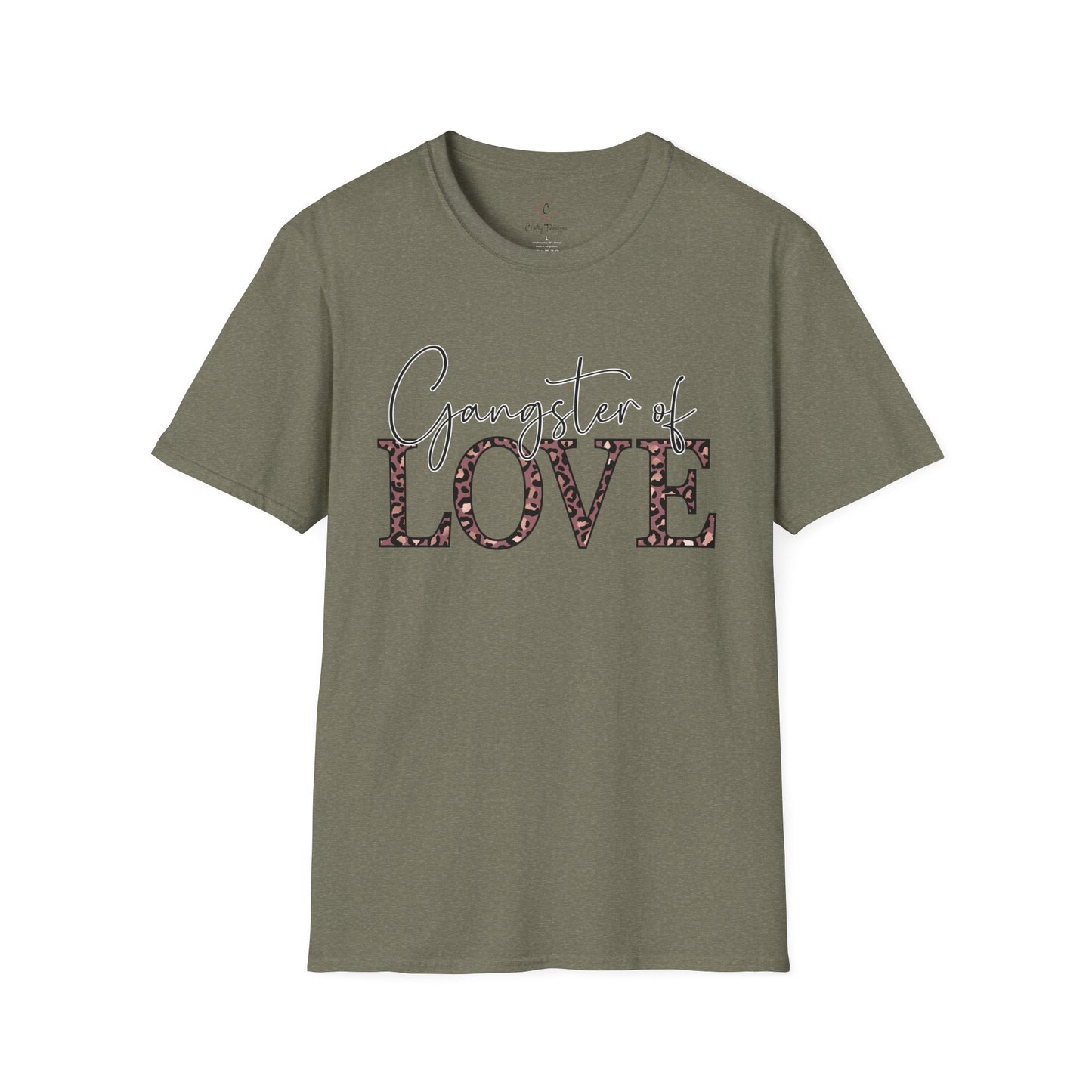 Gangster of Love T-Shirt — Leopard Print Romantic Graphic Tee