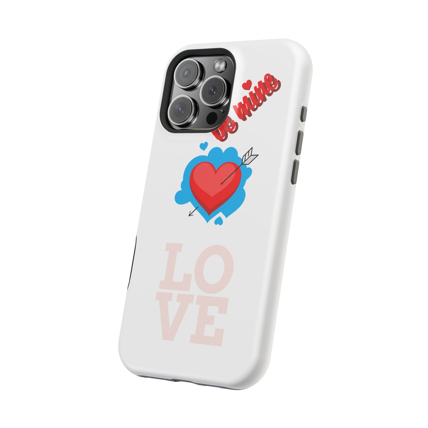 Phone Case — "Be Mine" Heart Love Magnetic Impact-Resistant Case