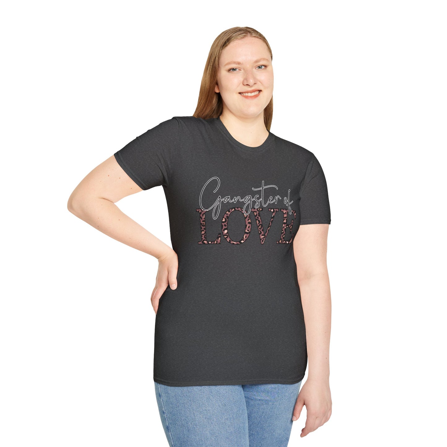 Gangster of Love T-Shirt — Leopard Print Romantic Graphic Tee