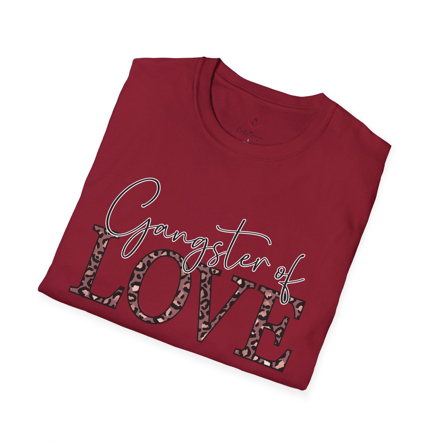 Gangster of Love T-Shirt — Leopard Print Romantic Graphic Tee
