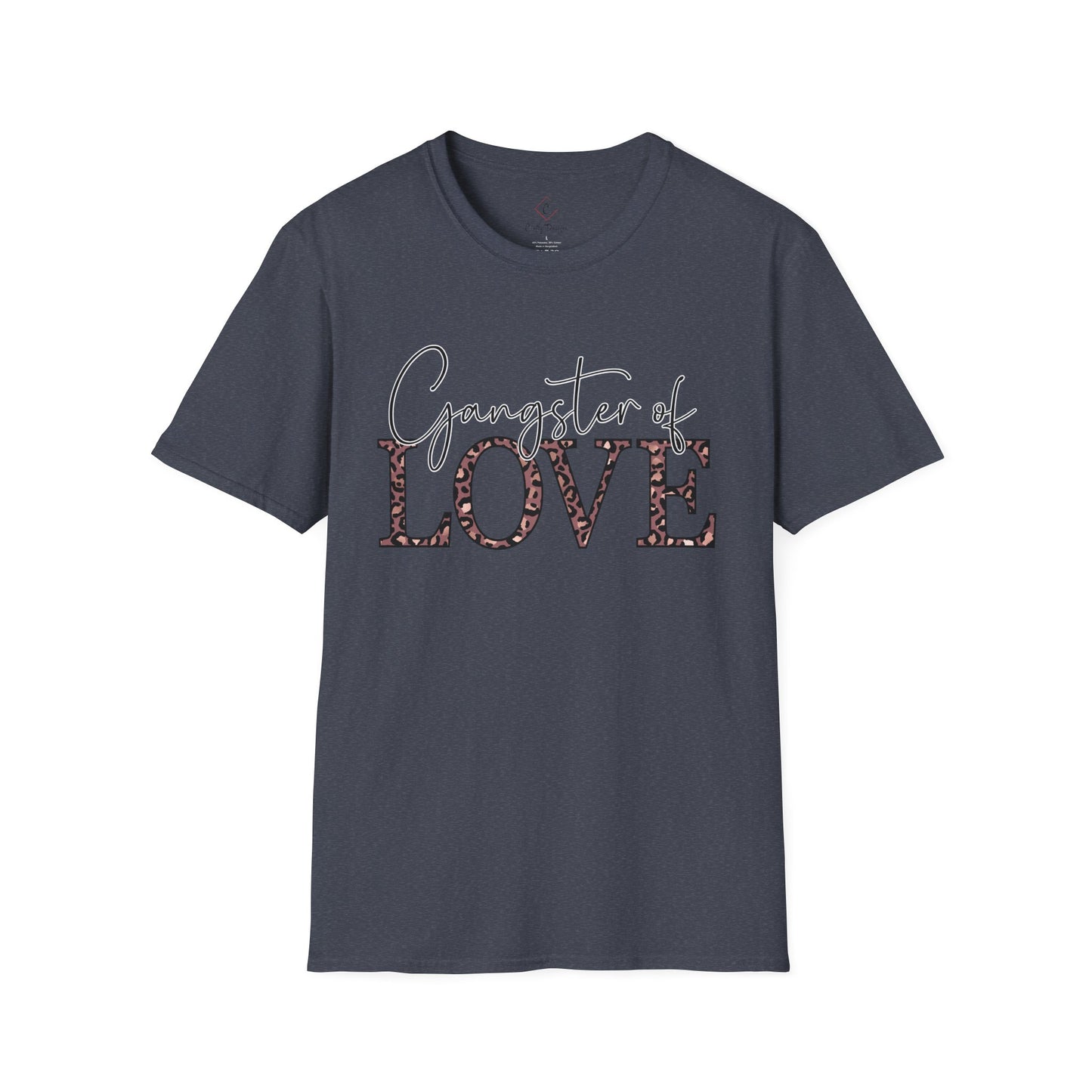 Gangster of Love T-Shirt — Leopard Print Romantic Graphic Tee