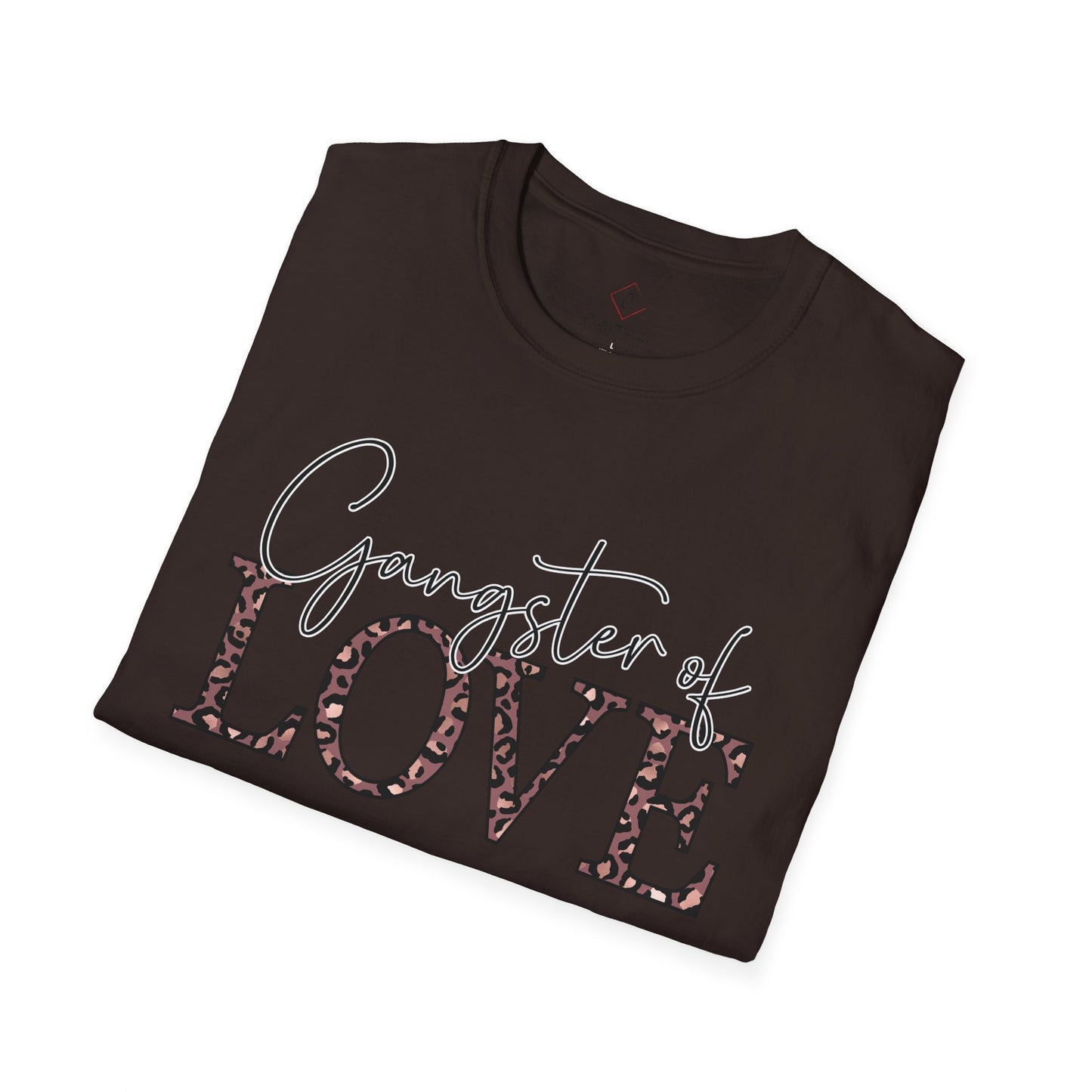 Gangster of Love T-Shirt — Leopard Print Romantic Graphic Tee