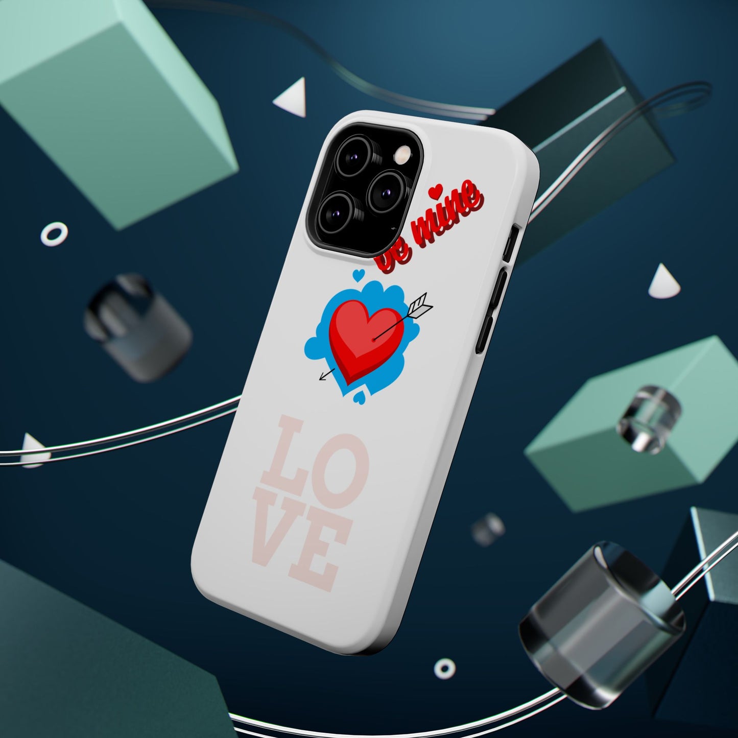 Phone Case — "Be Mine" Heart Love Magnetic Impact-Resistant Case