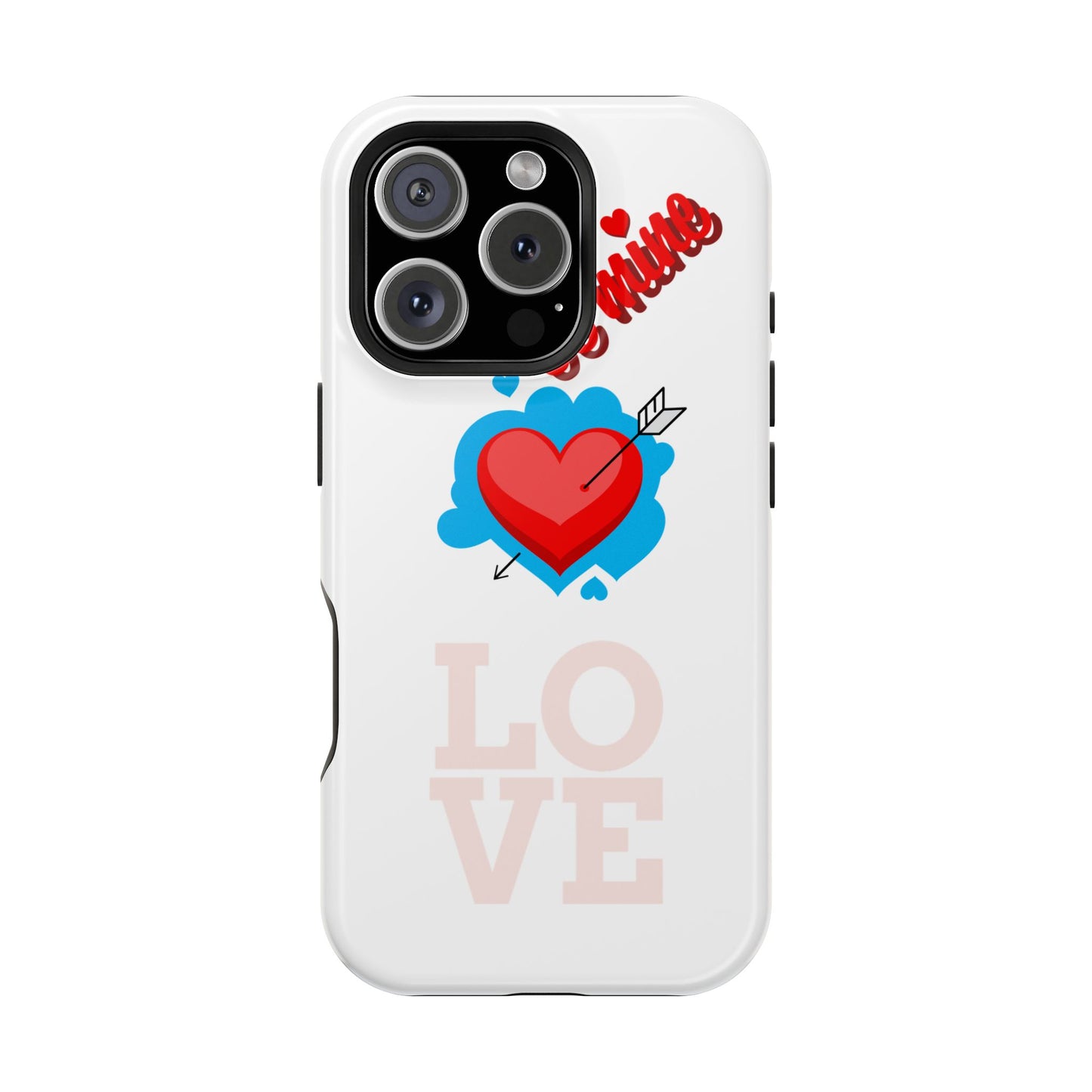 Phone Case — "Be Mine" Heart Love Magnetic Impact-Resistant Case