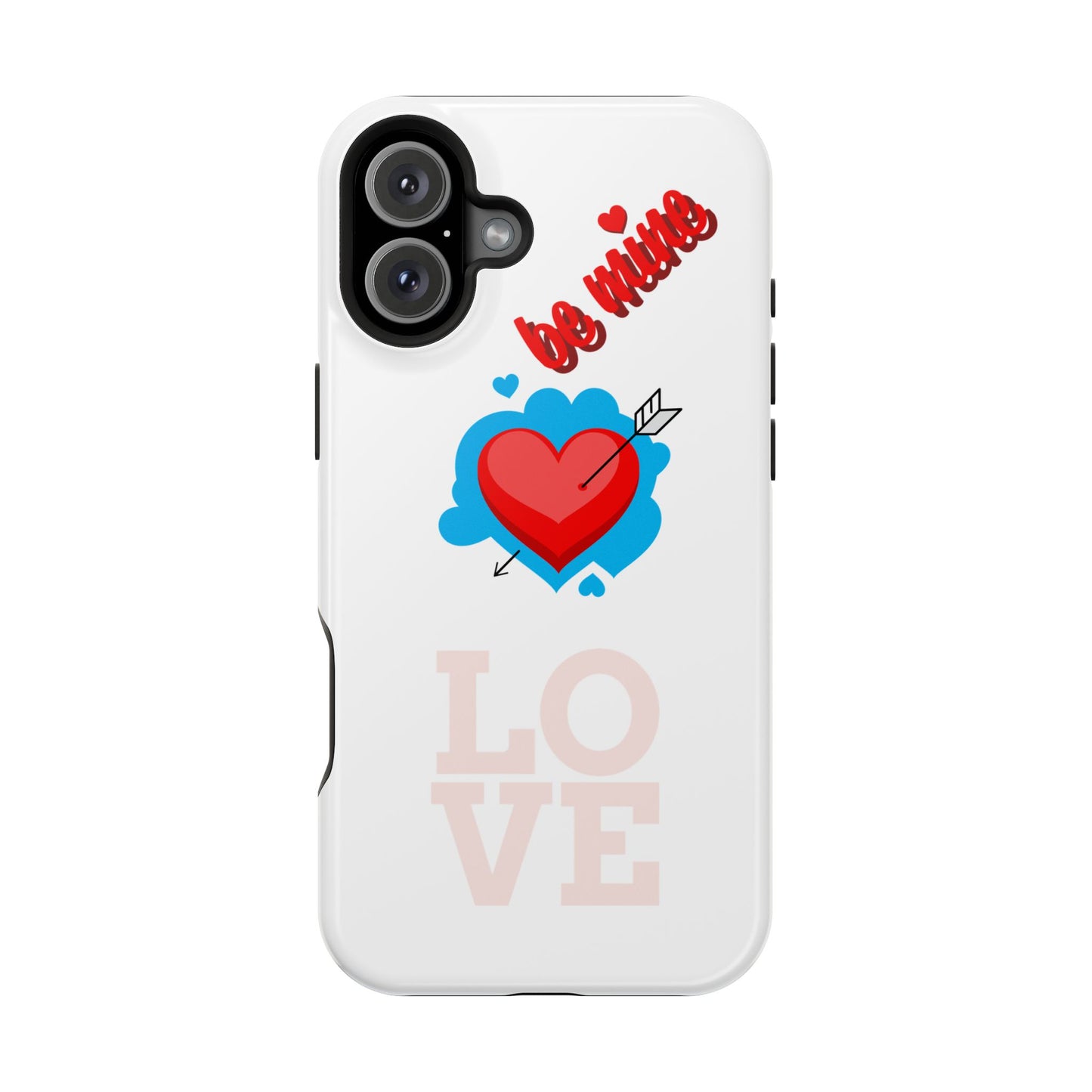 Phone Case — "Be Mine" Heart Love Magnetic Impact-Resistant Case