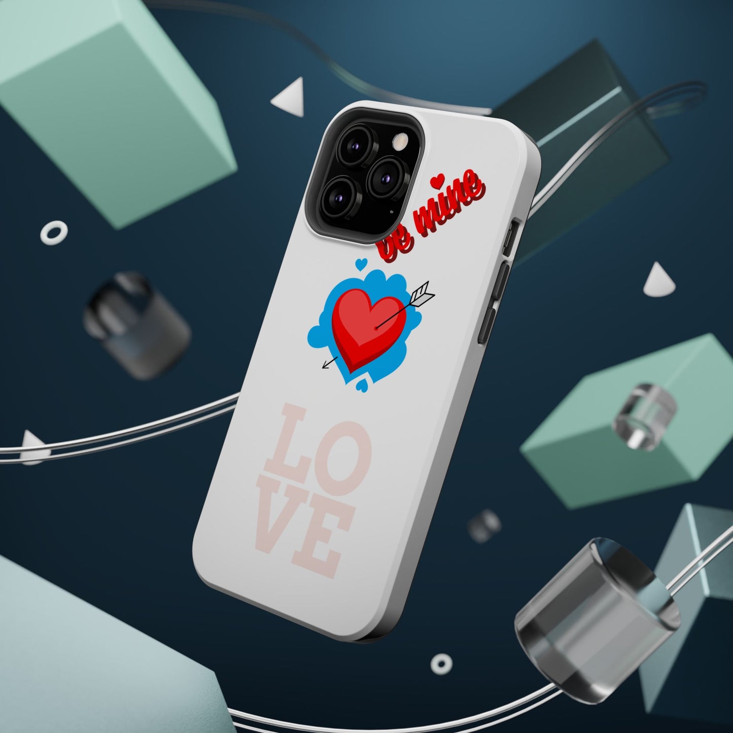 Phone Case — "Be Mine" Heart Love Magnetic Impact-Resistant Case