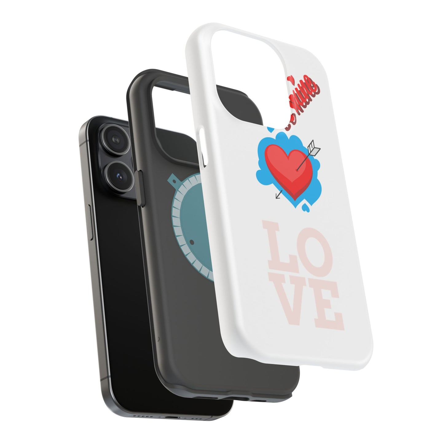Phone Case — "Be Mine" Heart Love Magnetic Impact-Resistant Case