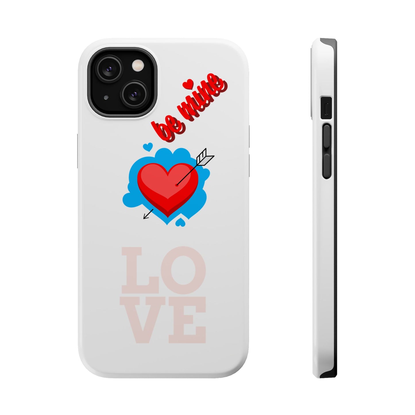 Phone Case — "Be Mine" Heart Love Magnetic Impact-Resistant Case