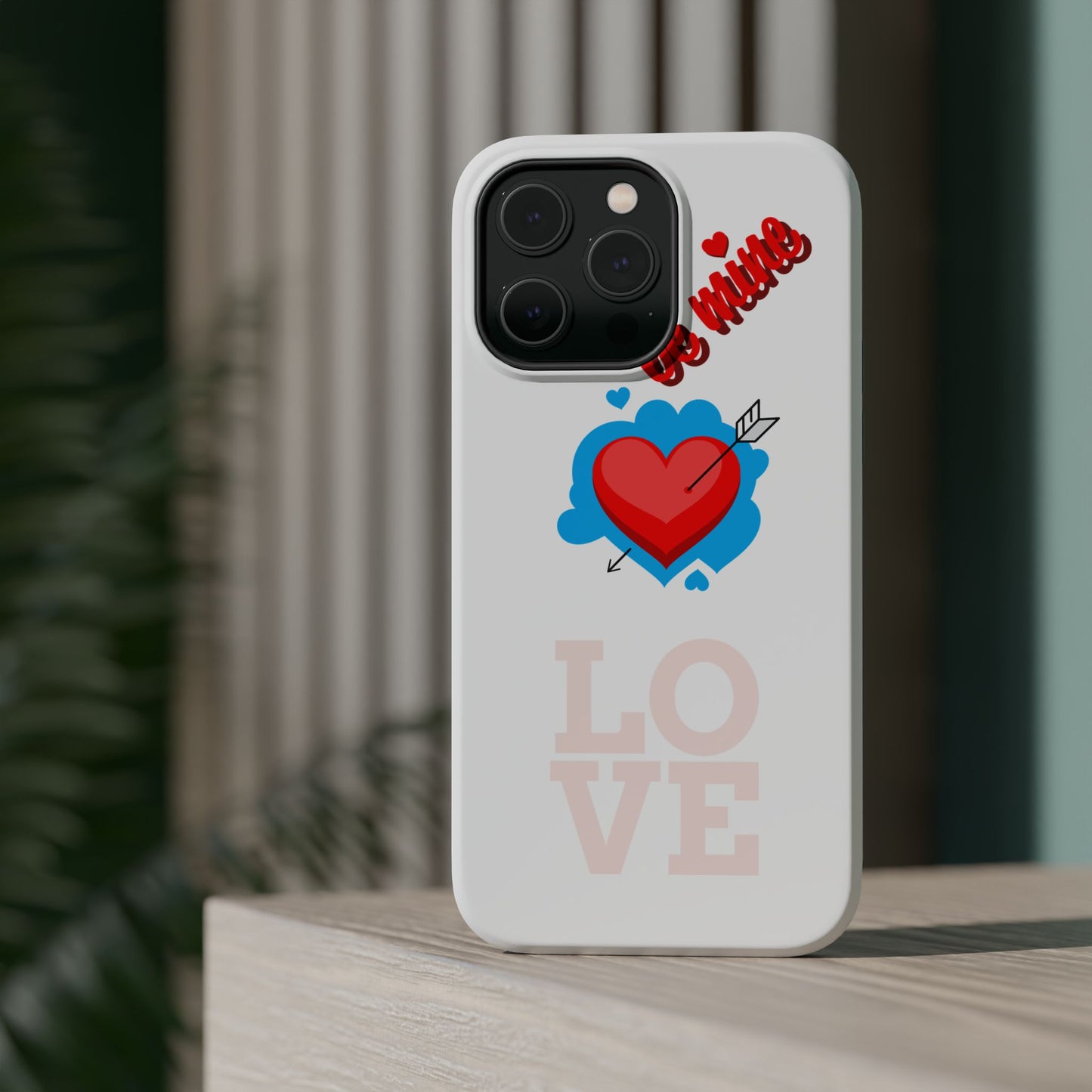 Phone Case — "Be Mine" Heart Love Magnetic Impact-Resistant Case