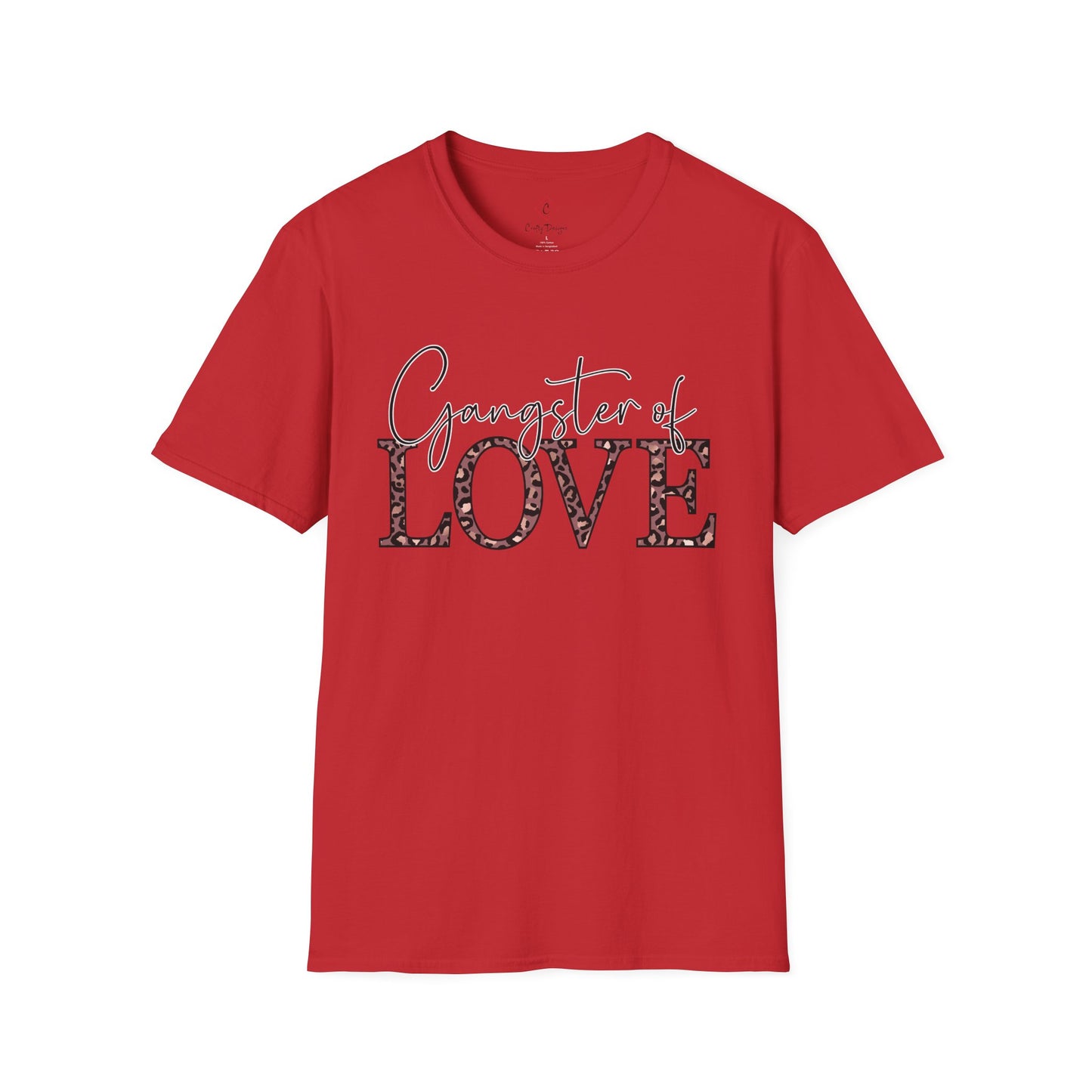 Gangster of Love T-Shirt — Leopard Print Romantic Graphic Tee