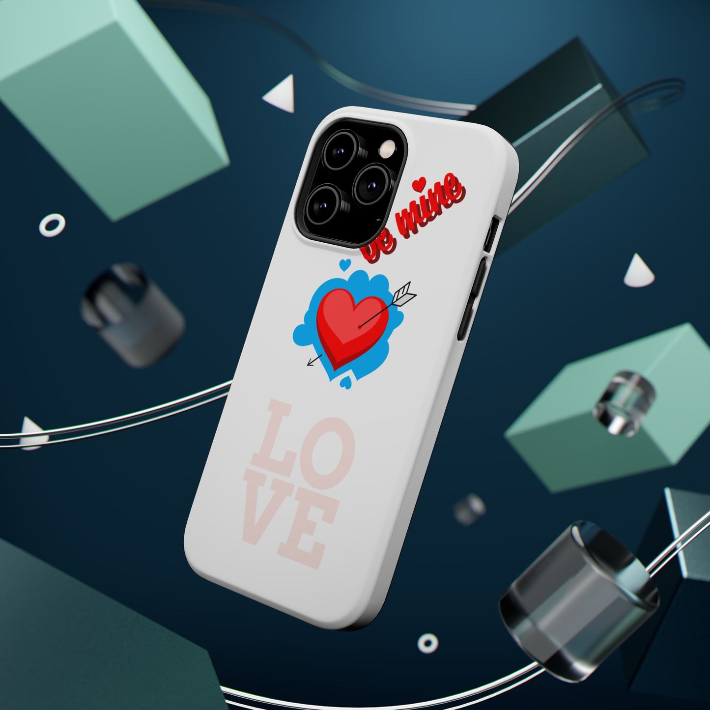 Phone Case — "Be Mine" Heart Love Magnetic Impact-Resistant Case