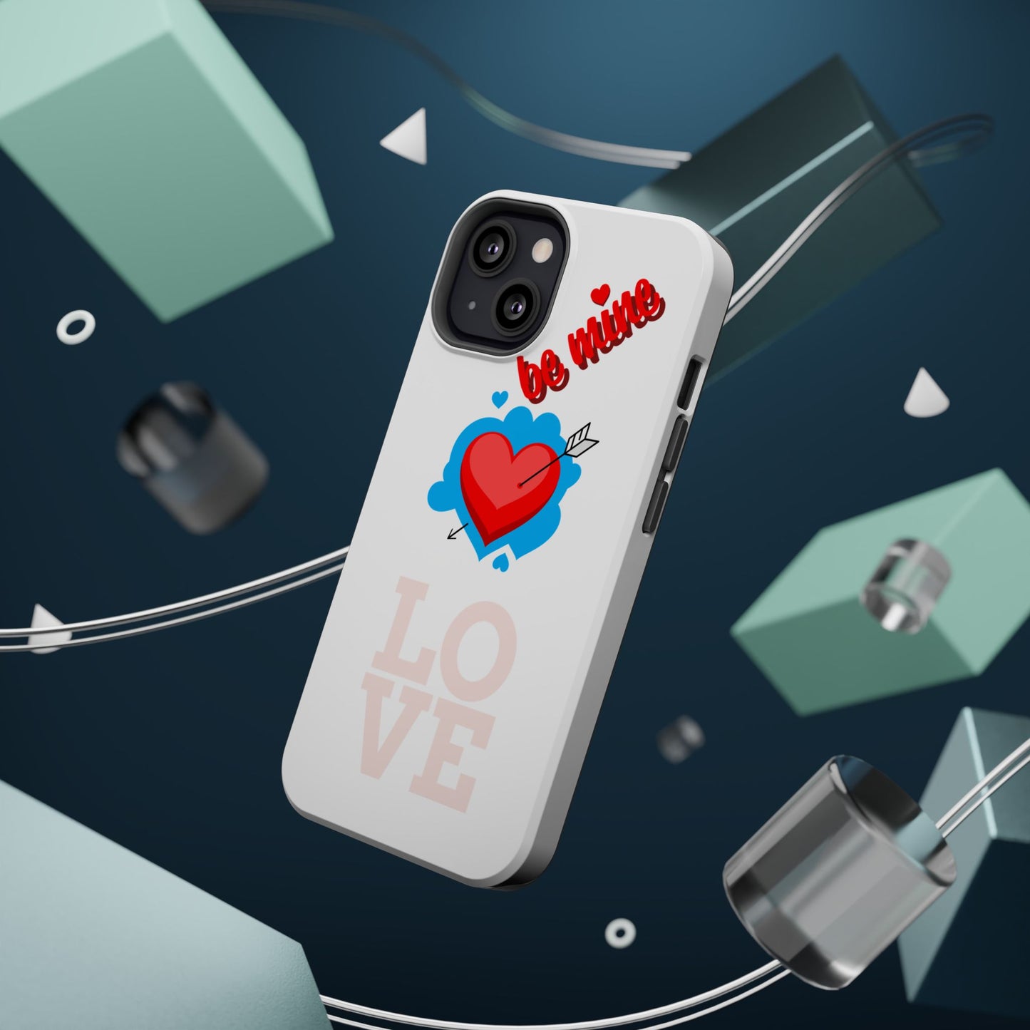 Phone Case — "Be Mine" Heart Love Magnetic Impact-Resistant Case