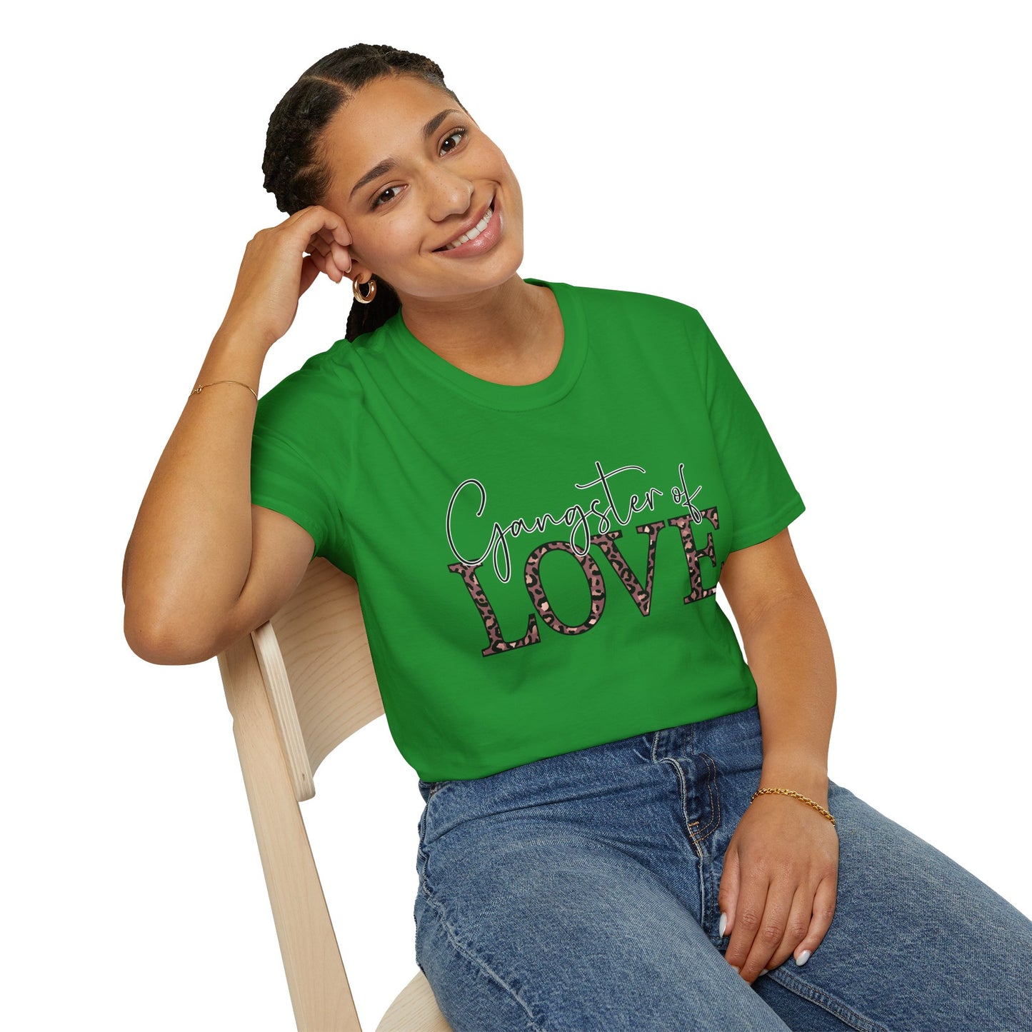 Gangster of Love T-Shirt — Leopard Print Romantic Graphic Tee