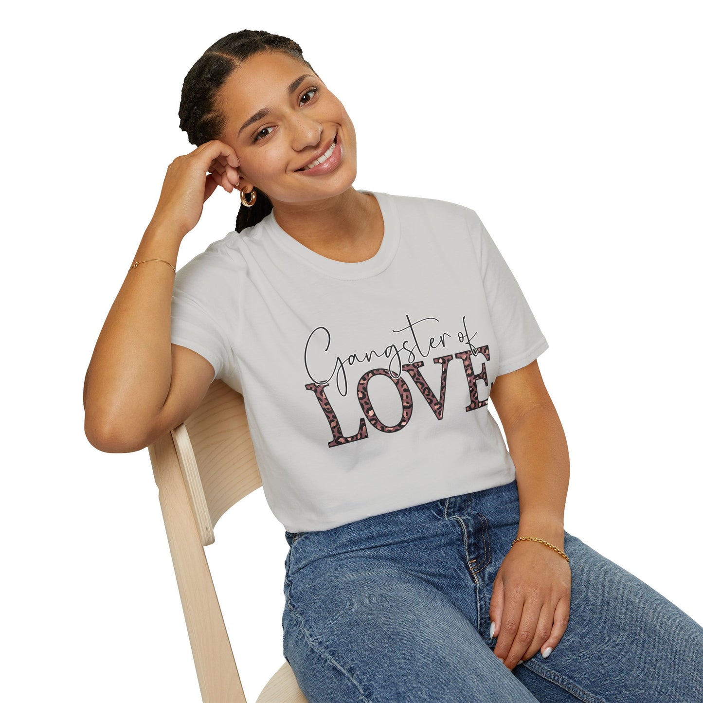 Gangster of Love T-Shirt — Leopard Print Romantic Graphic Tee